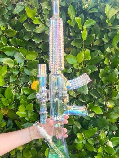 Preview pic of Clear Iridescent 24in Assault Rifle Beaker
