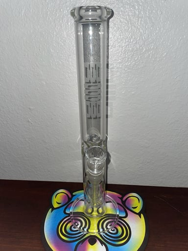 Preview pic of Ill glass 15” straight tube w/slyme gridded stem