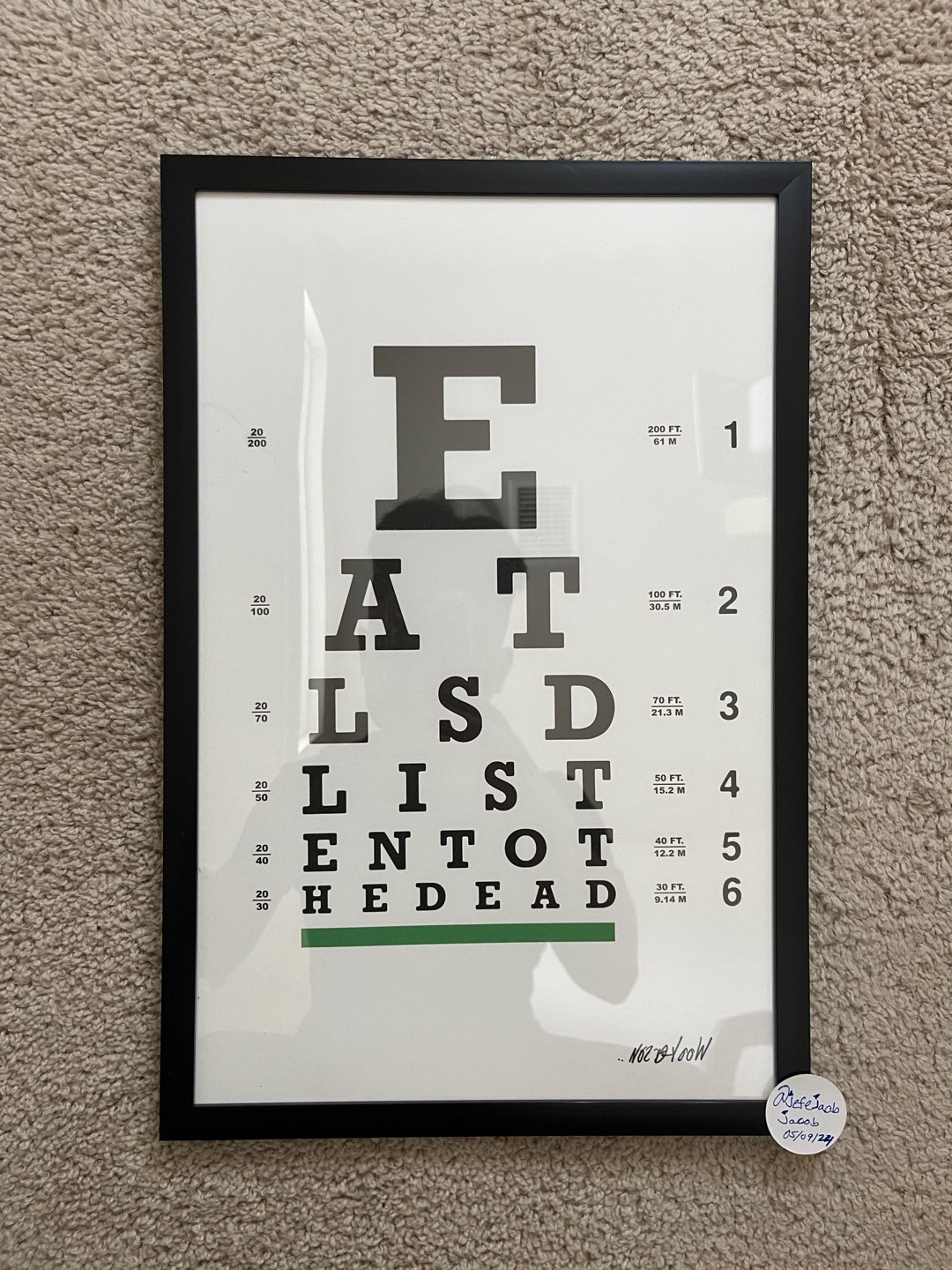 Preview pic of Lot Comedy Wookerson “Eat LSD” Print