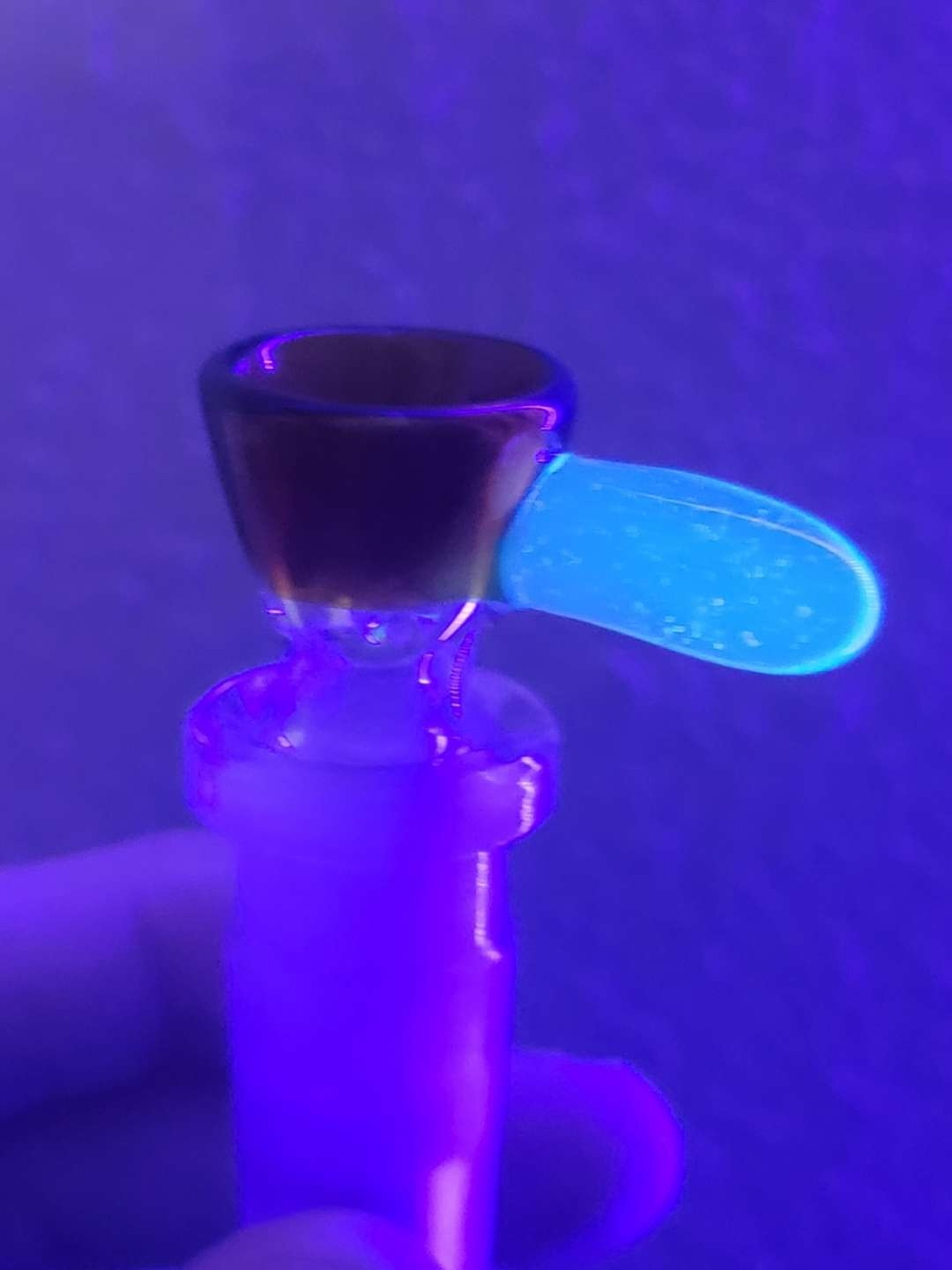 Preview pic of Amber purple & Luna UV 14mm slide - 3 hole