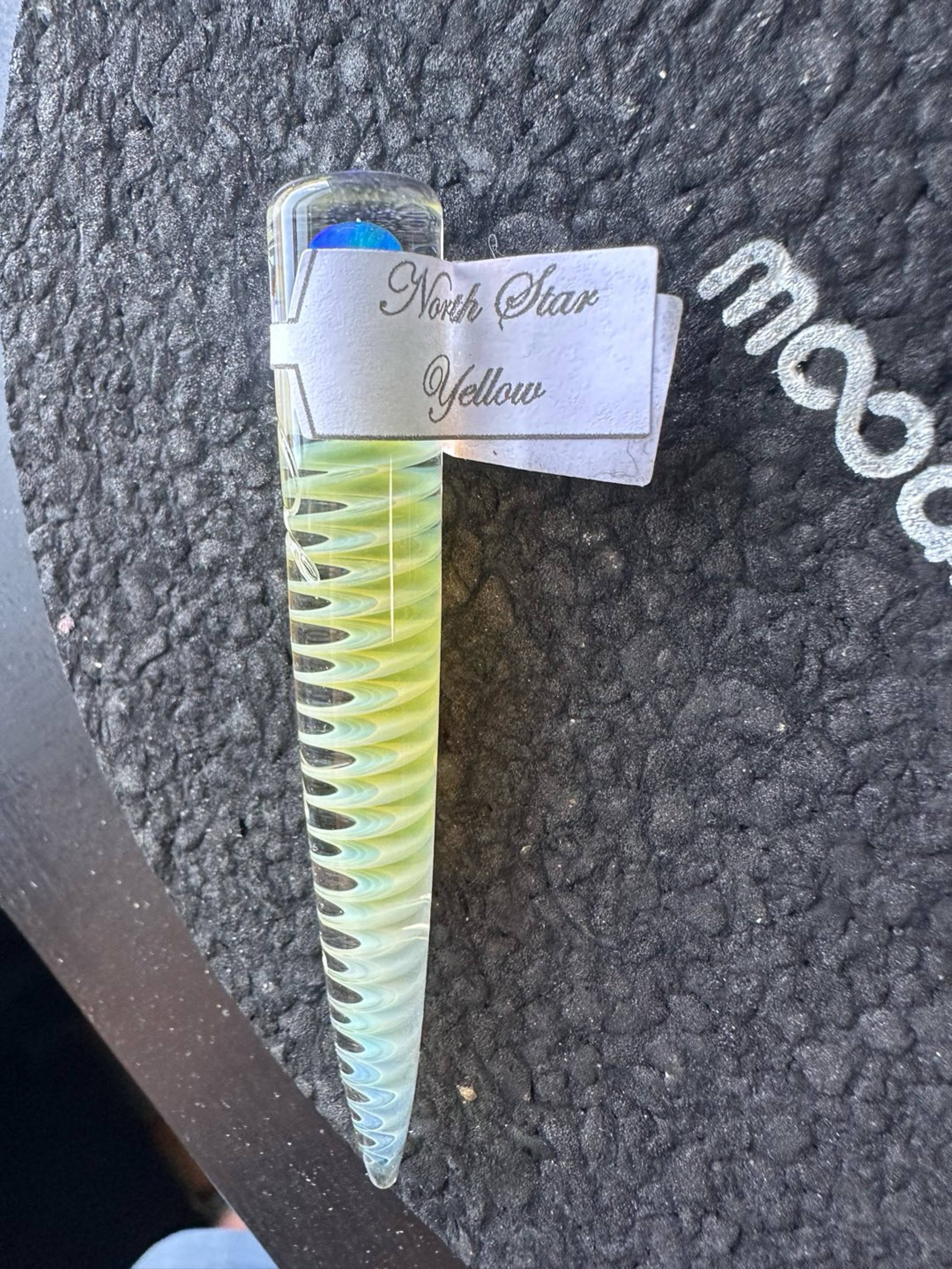 Preview pic of Sovereignty Glass Poker North Star Yellow with Opal