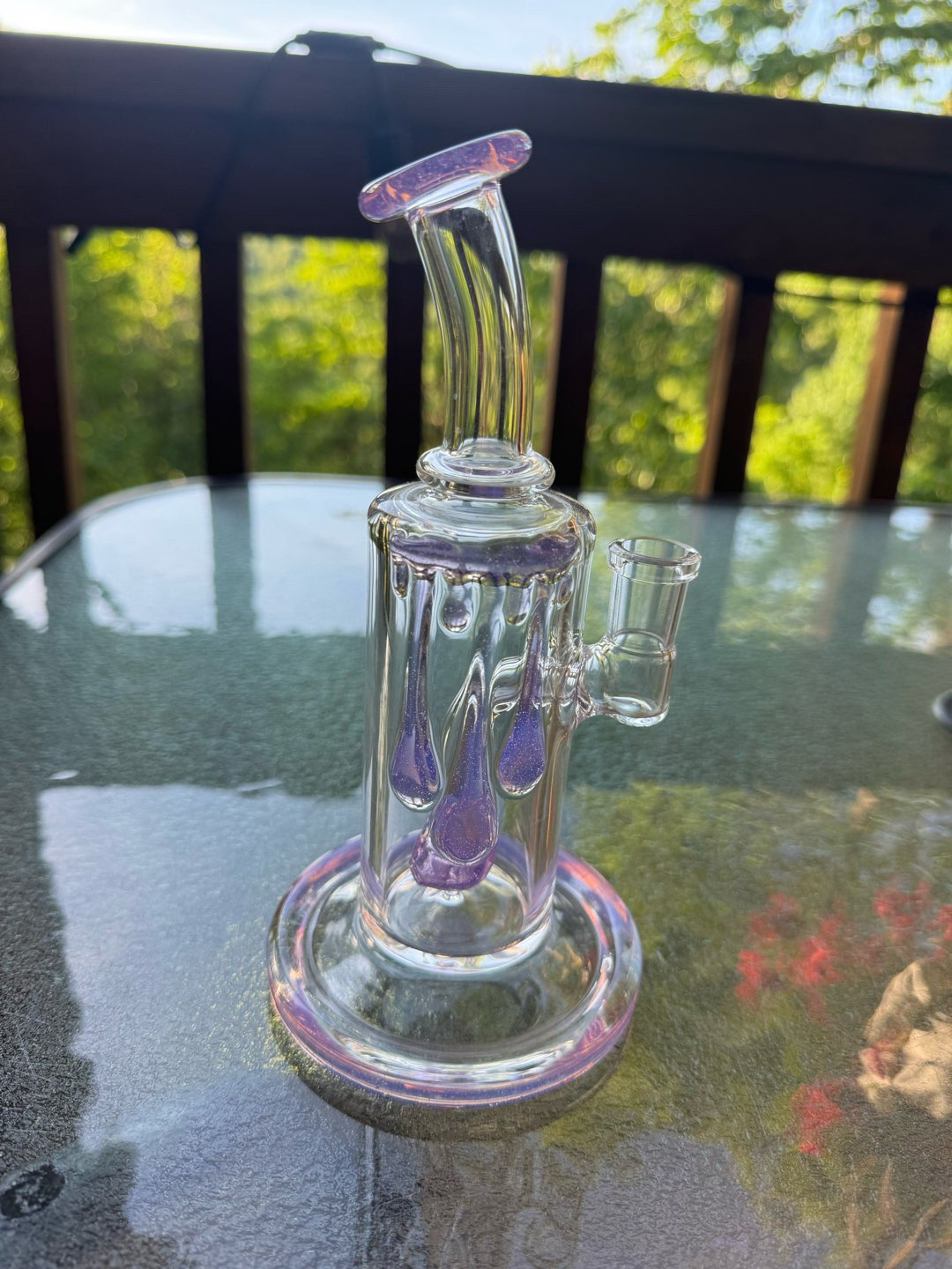 Preview pic of $95 14mm Uzzi_Glass Purple Drip Slime jammer 14mm