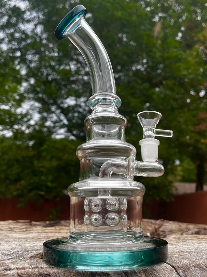 9" Cake Type Glass Bubbler Rig