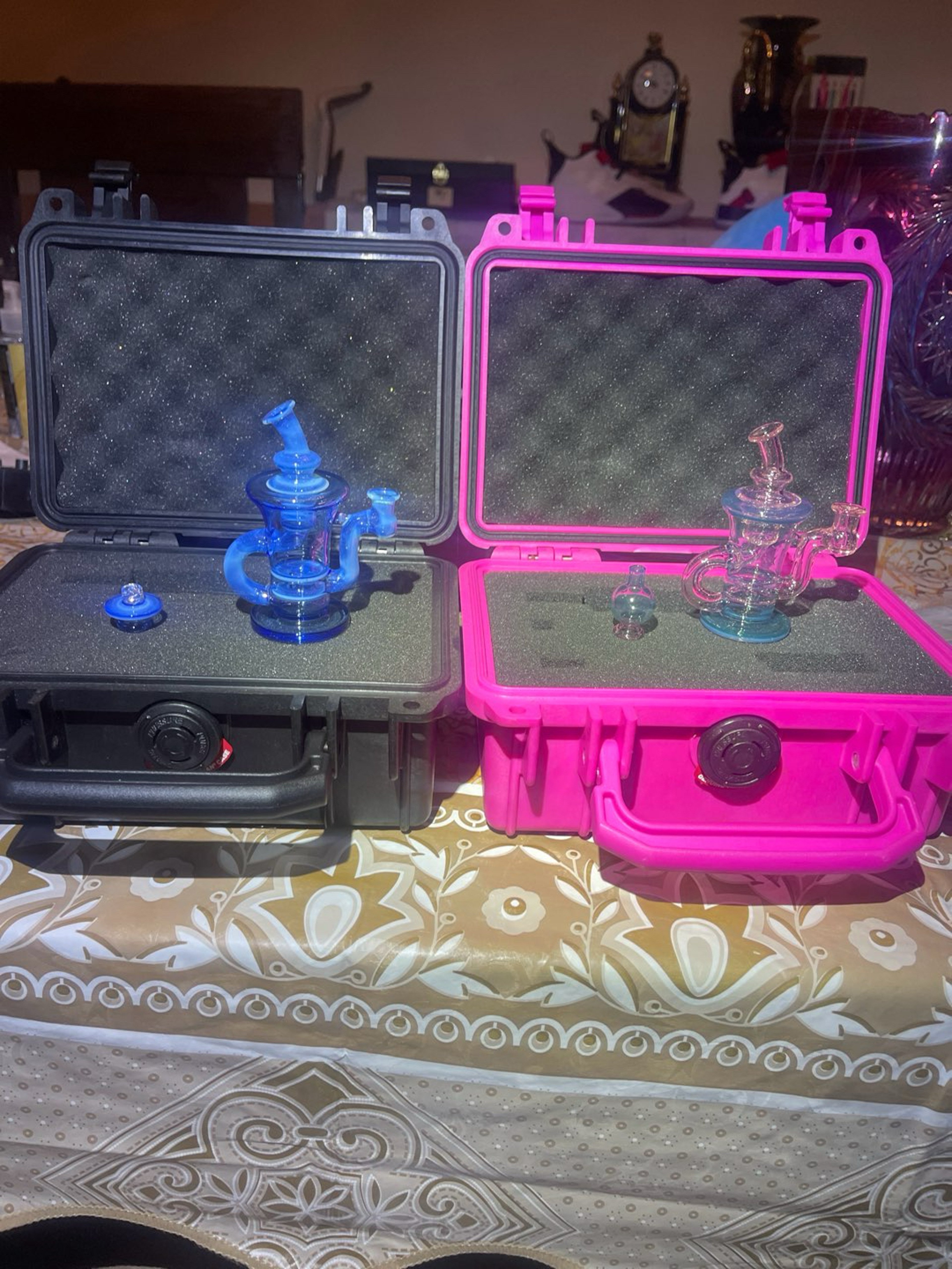 Preview pic of Blais Glass His n Her nano klein 6mm rig set