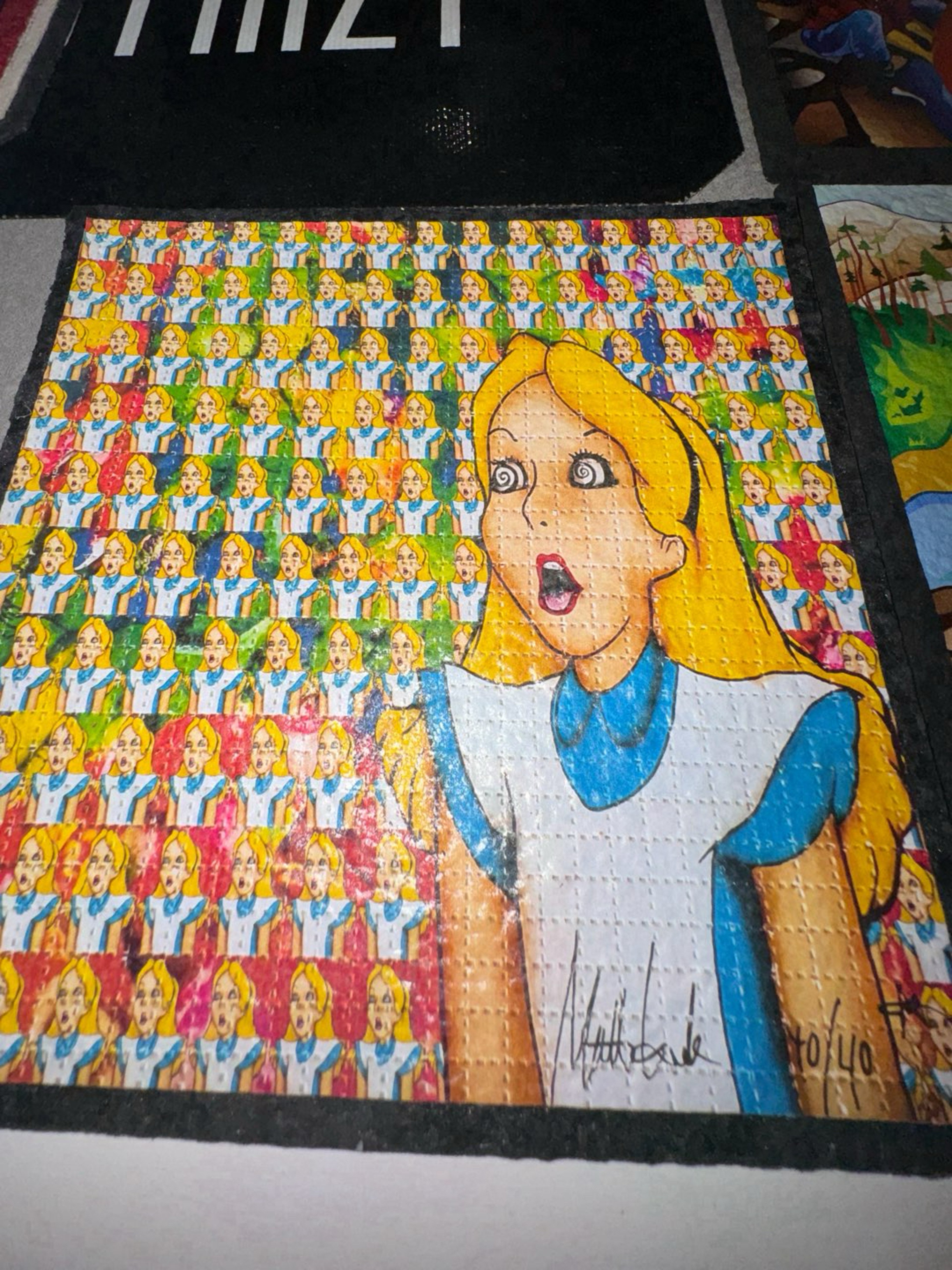 Preview pic of Alice In Wonderland Acid Trip Blotter Sheet Moodmat