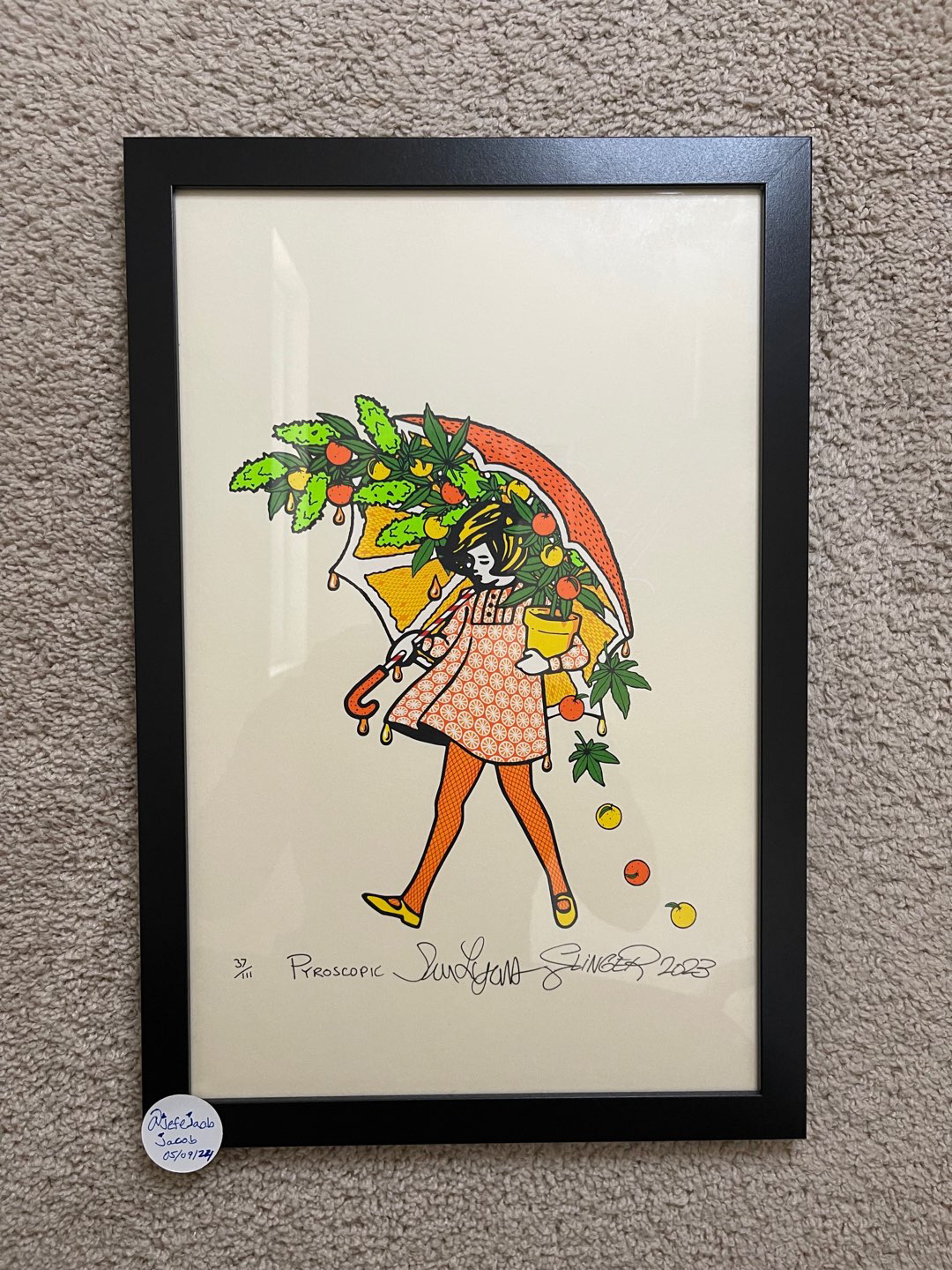 Preview pic of Slinger X Lyon Glass “Citrus Terp Girl”