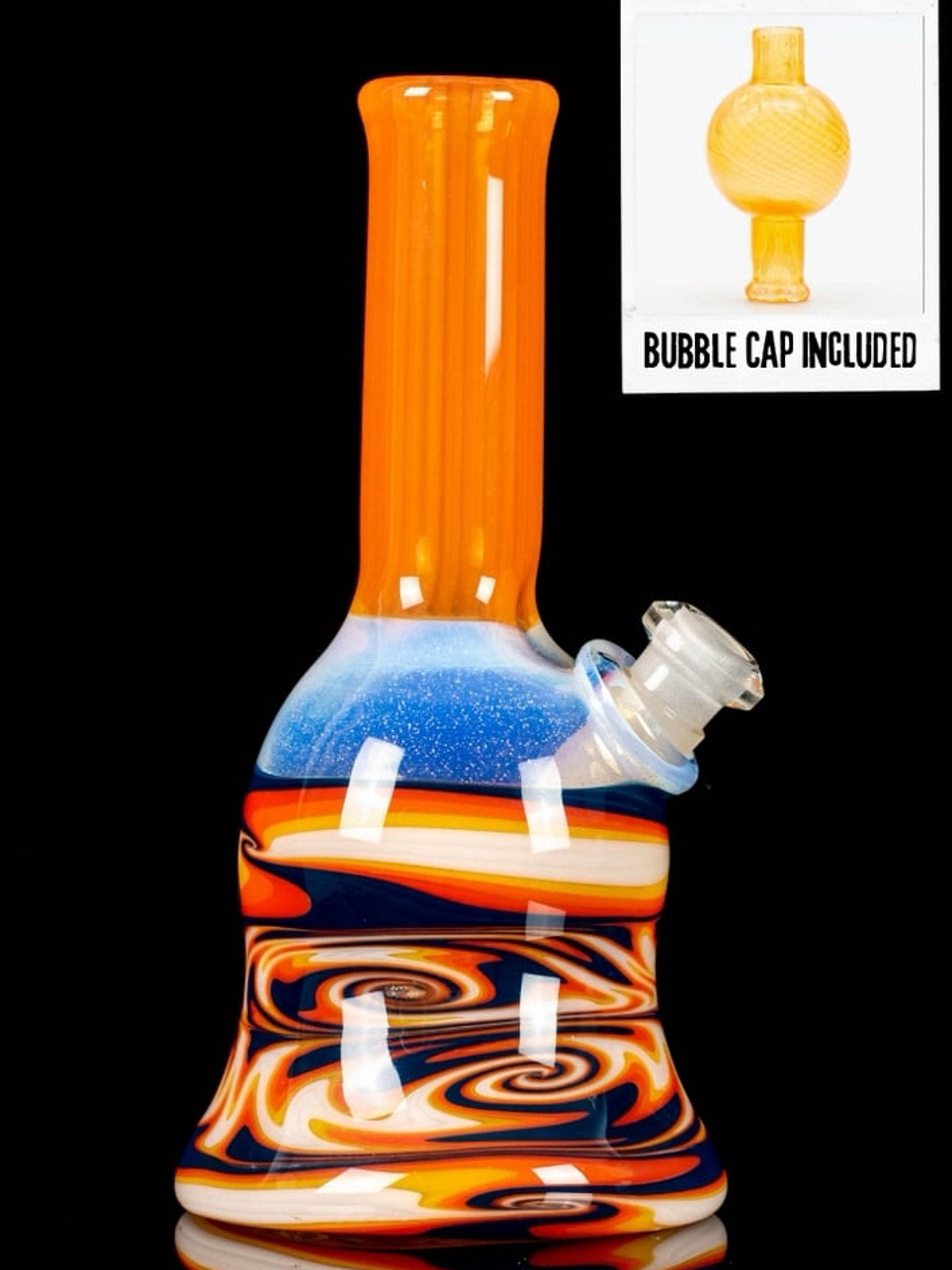 Preview pic of Bradfurd Glass Tangie Minitube + Bubble Cap Set