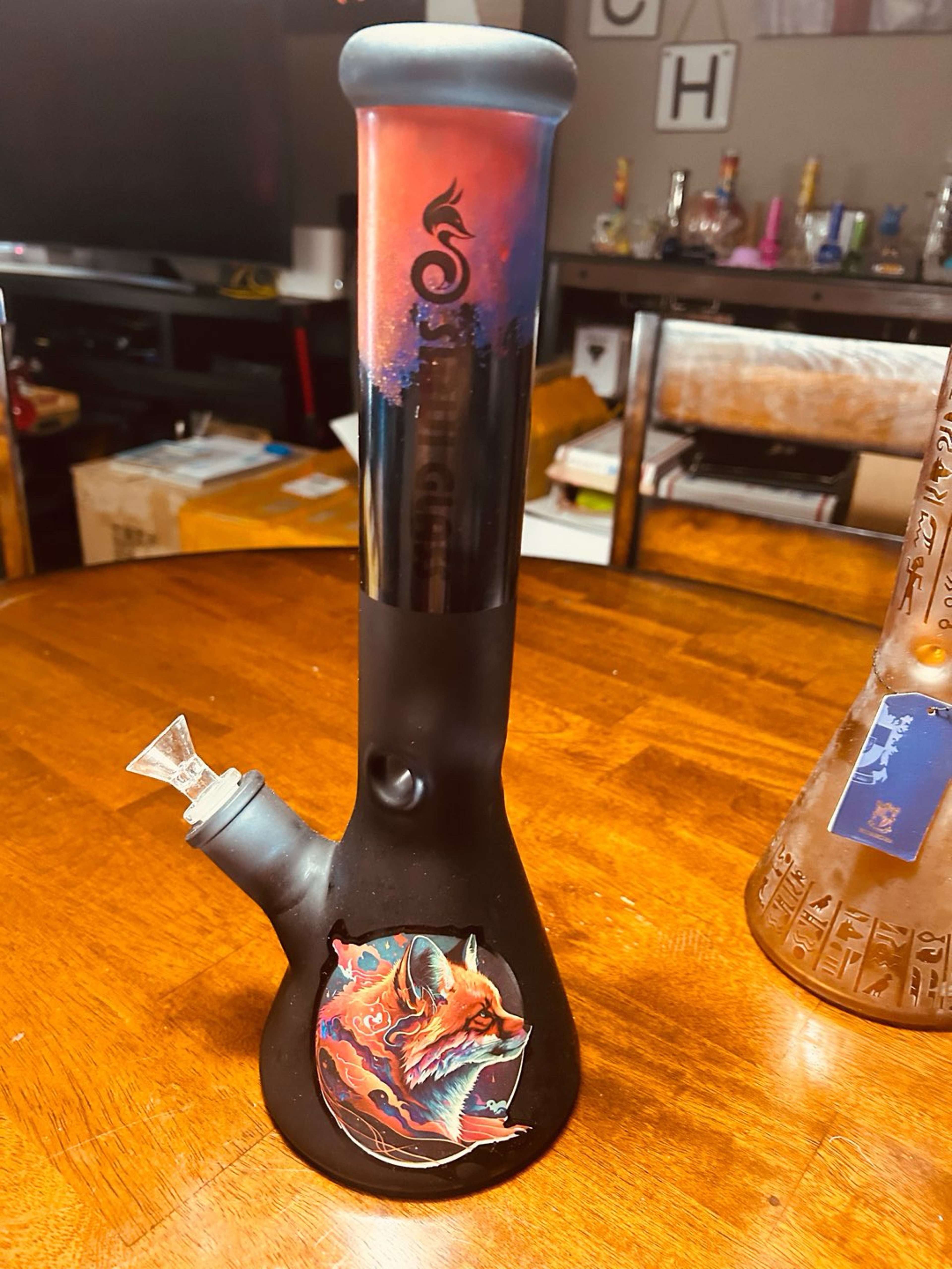 Preview pic of 13.7inch Animal Print  Glass Water Bong