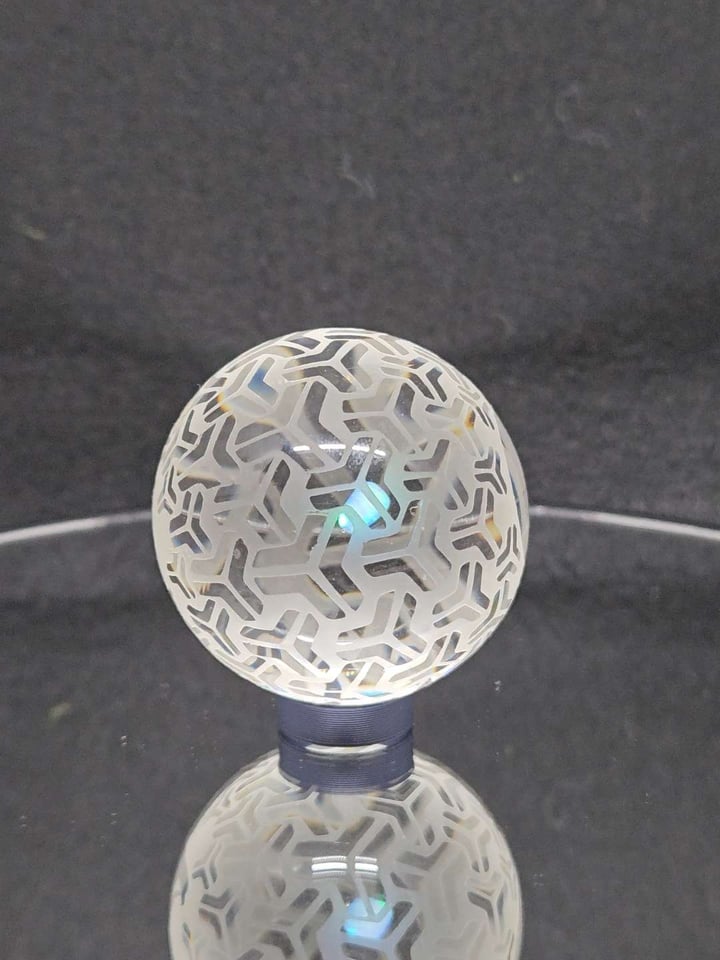 Sandblasted Marble W/Opal by Liquid Phoenix Glass