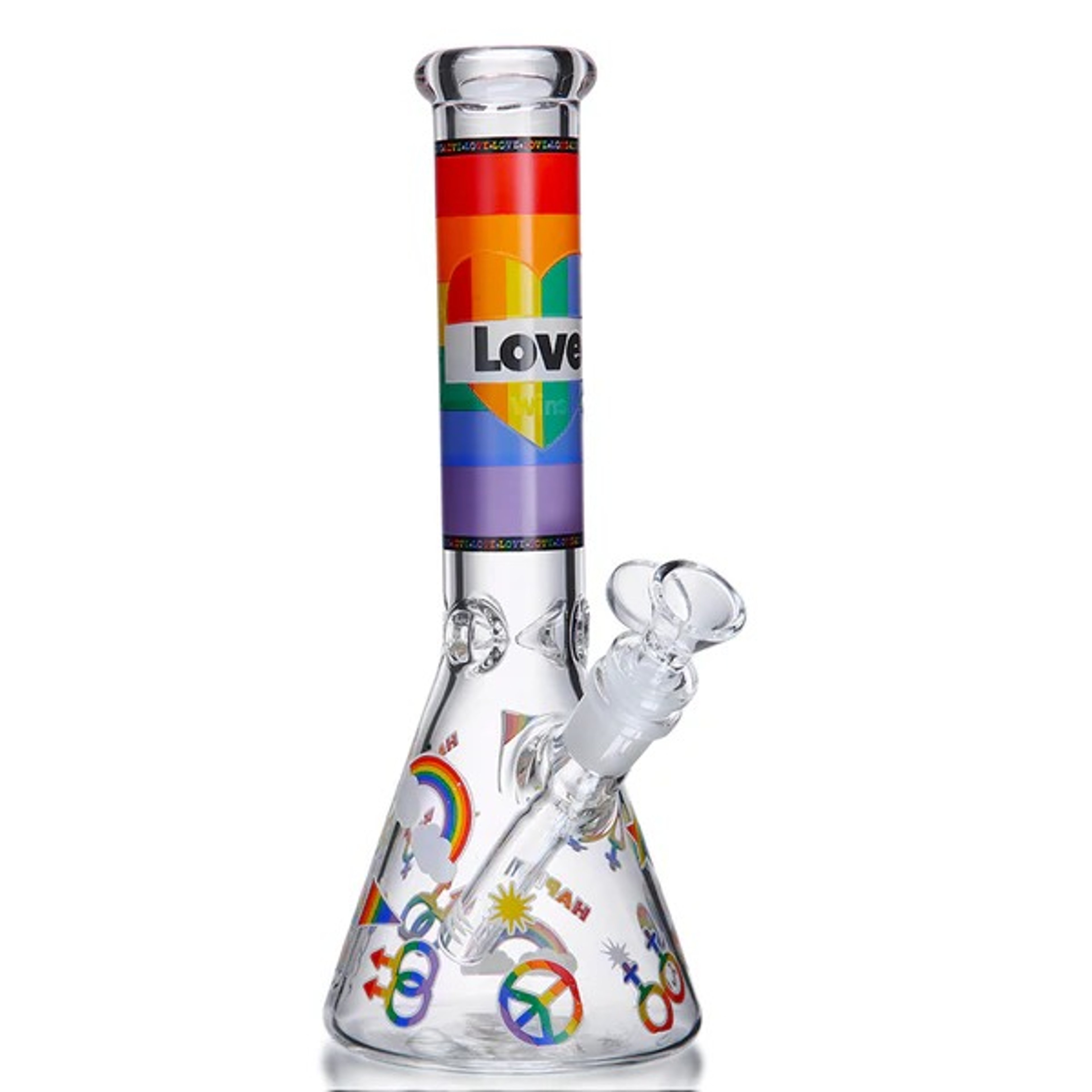 Preview pic of Rainbow Glass Pride Bong 10inch