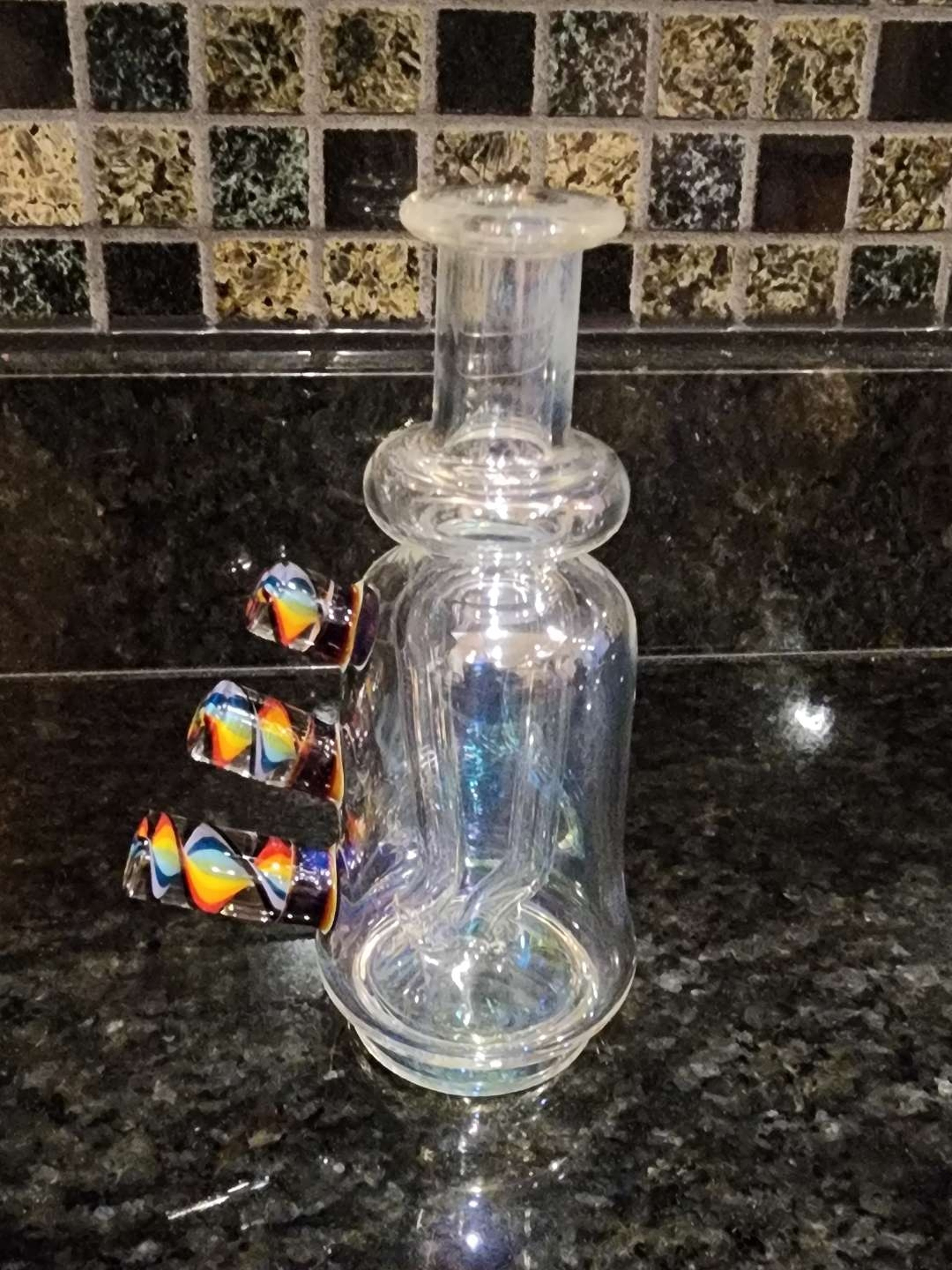 Preview pic of Paulson Pieces x Eternal Flameworks collab fumed Puffco Peak Glass Top