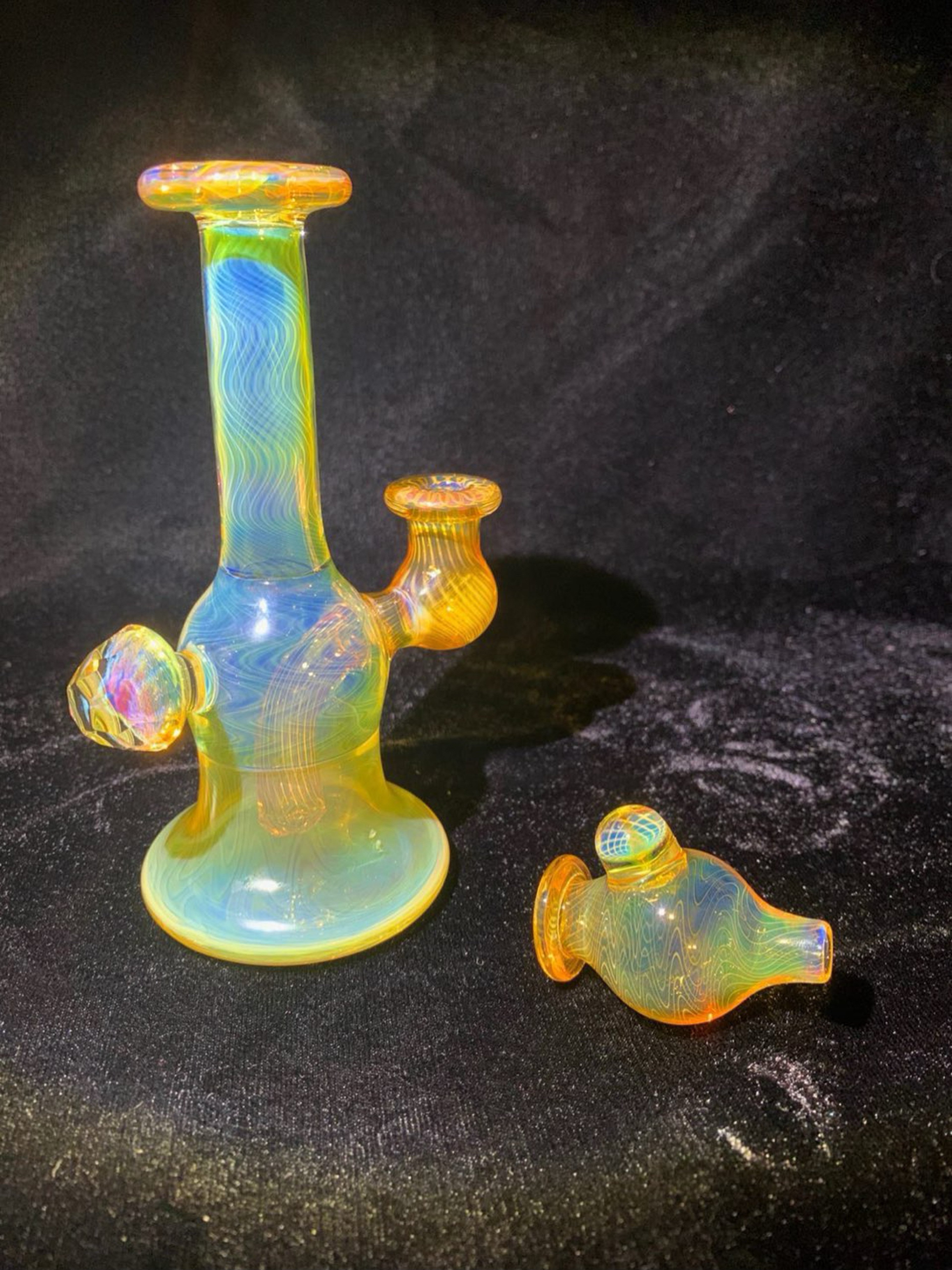 Preview pic of Gatezglass silver fumed line work jammer with cap