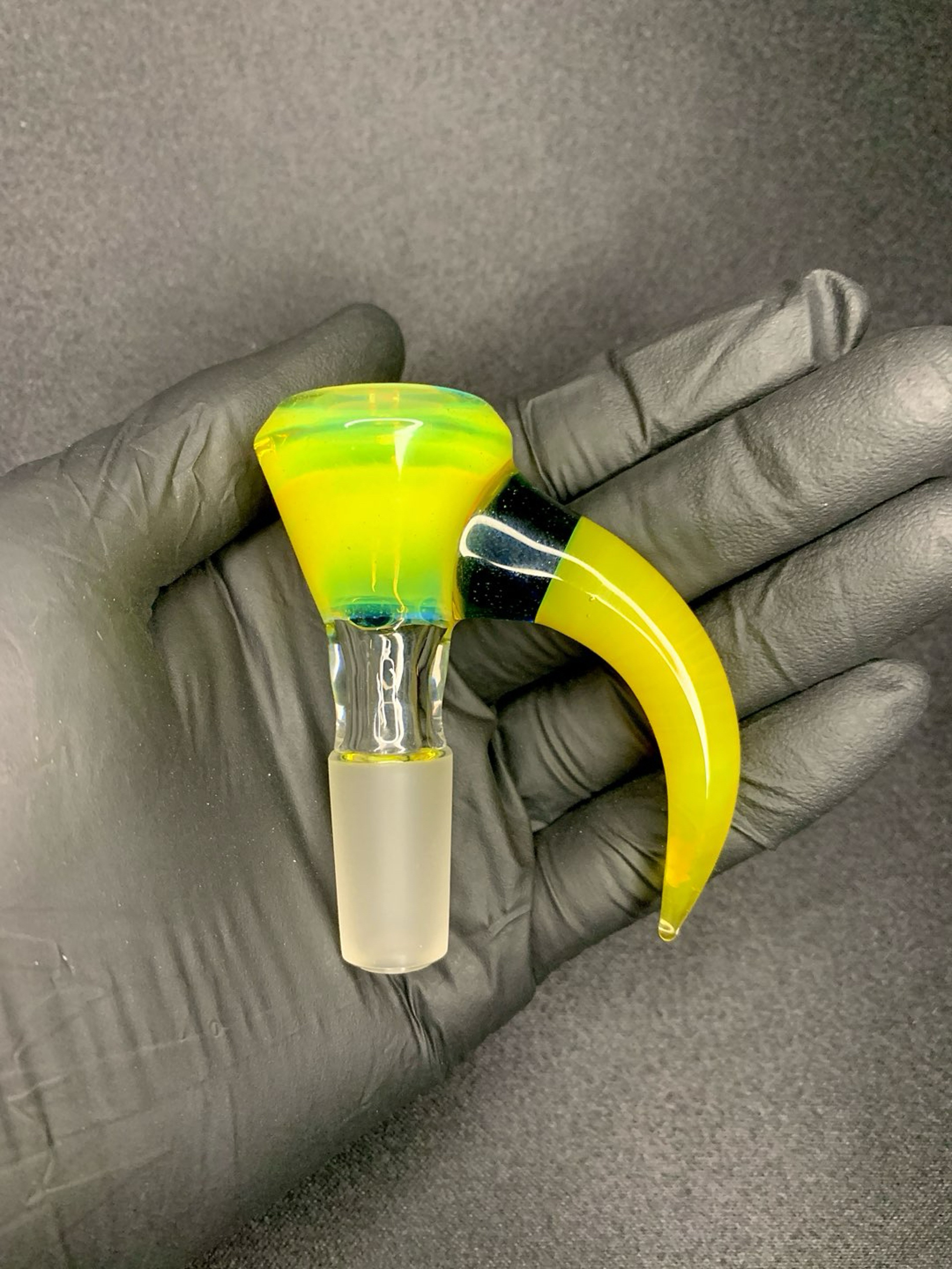 Preview pic of Pineapple J. over Glopal/UV Atomic Stardust/Y.Opal 14mm slide