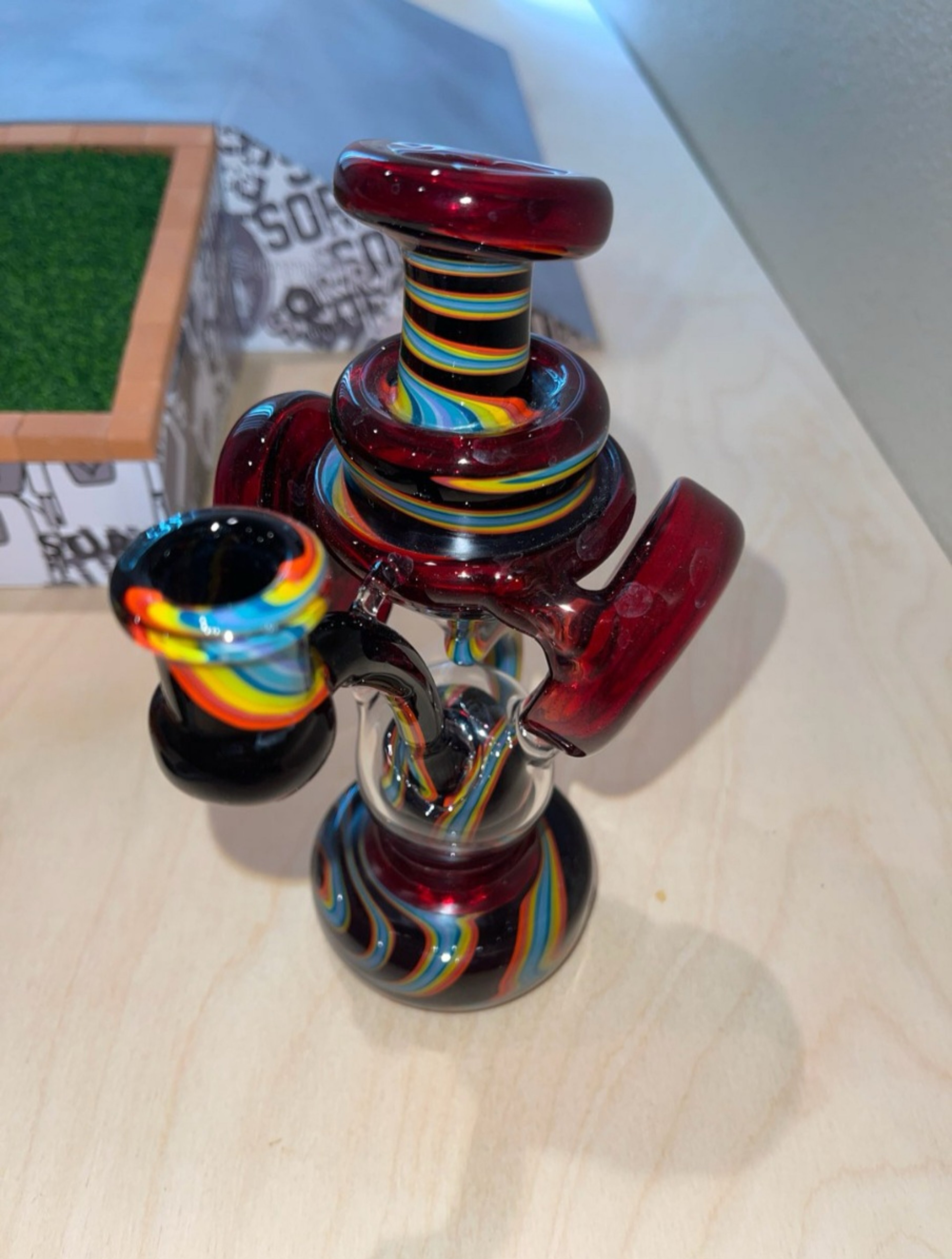 Preview pic of Clarkie clark glass 14mm double disk recycler