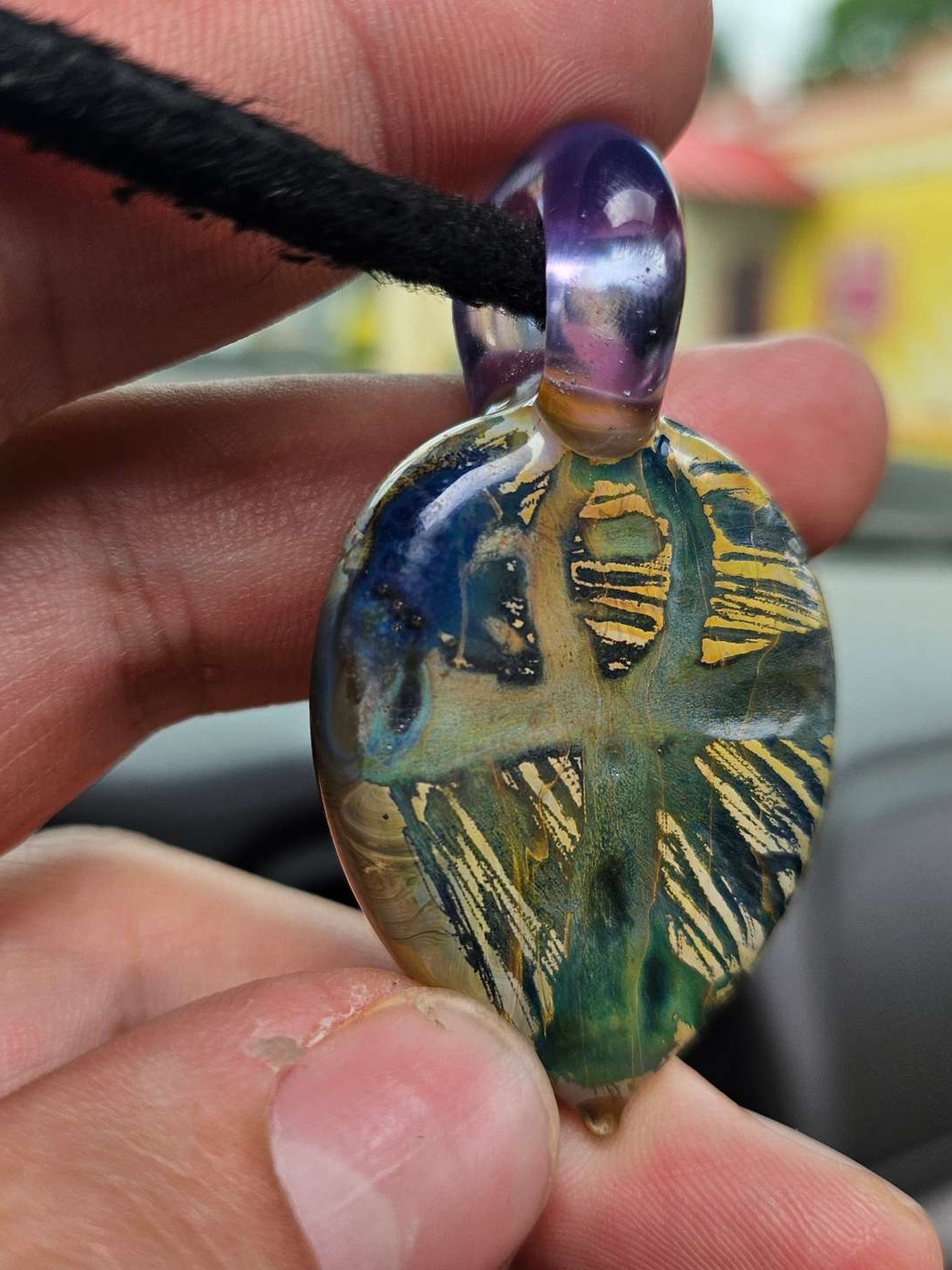 Aunkh dual sided pendant with evil eye image 0