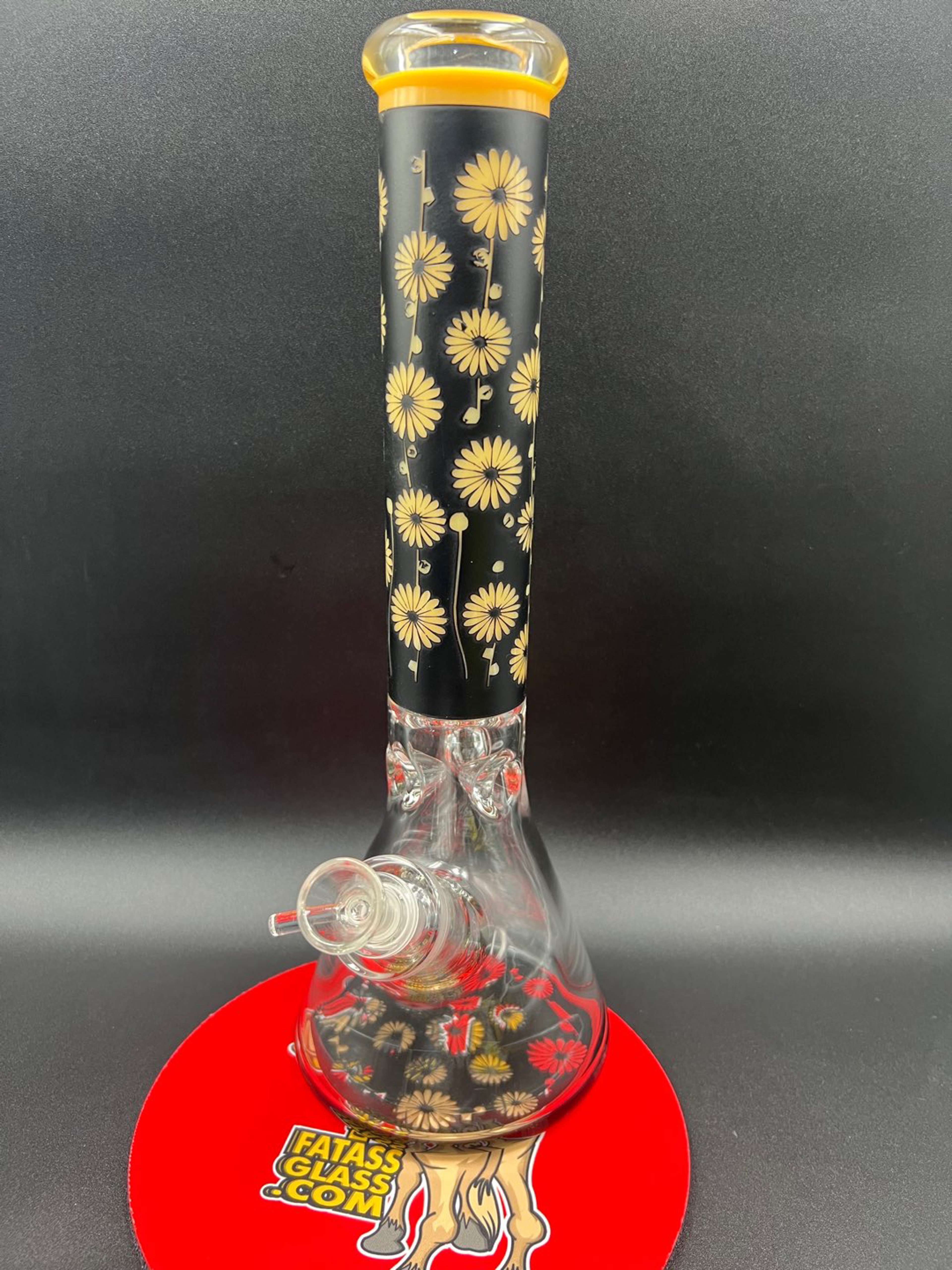 Preview pic of 14″ Sunflower Themed Beaker Bong