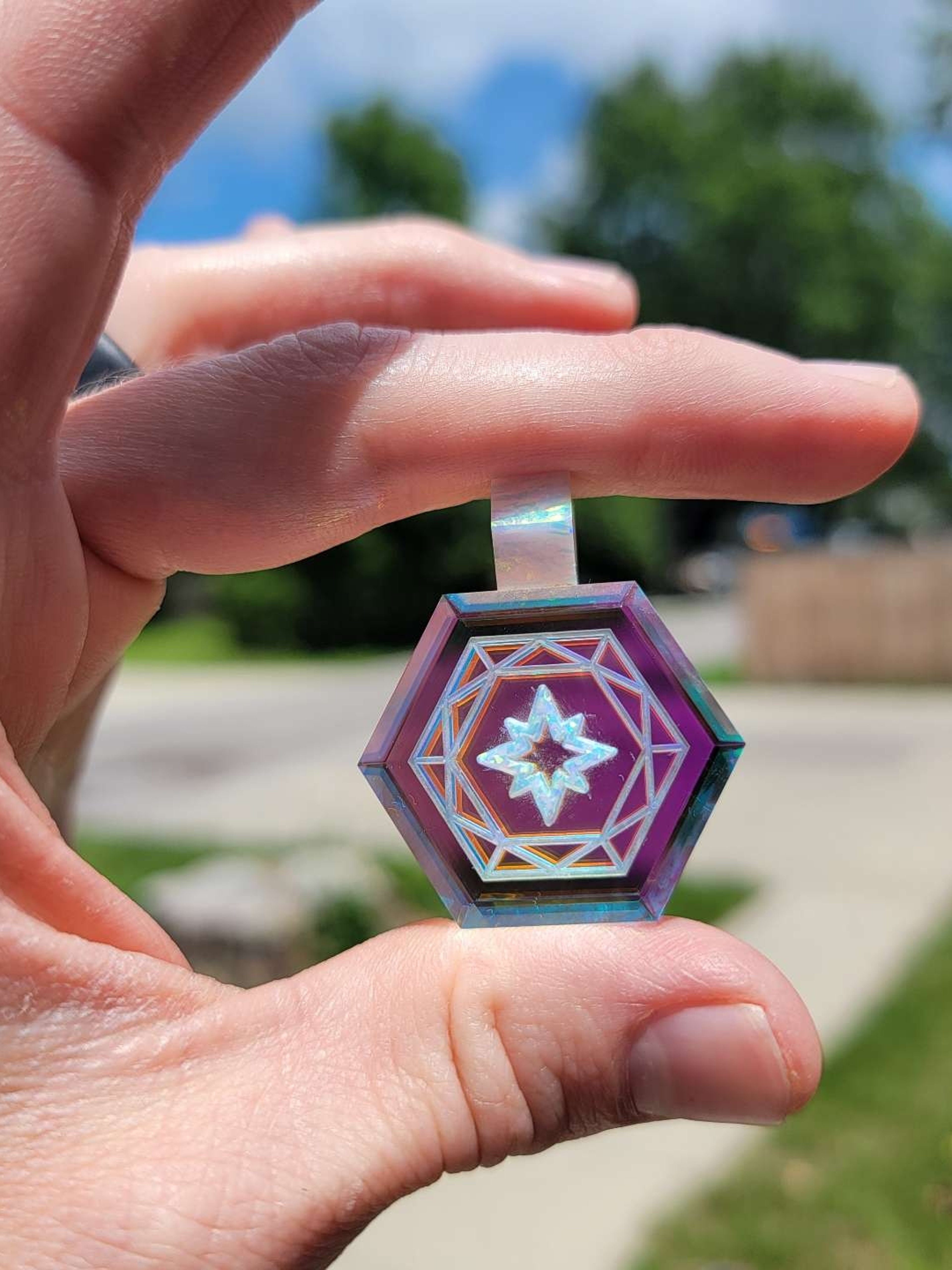 Preview pic of Graphic Zack & Kravinglass collab pendant.