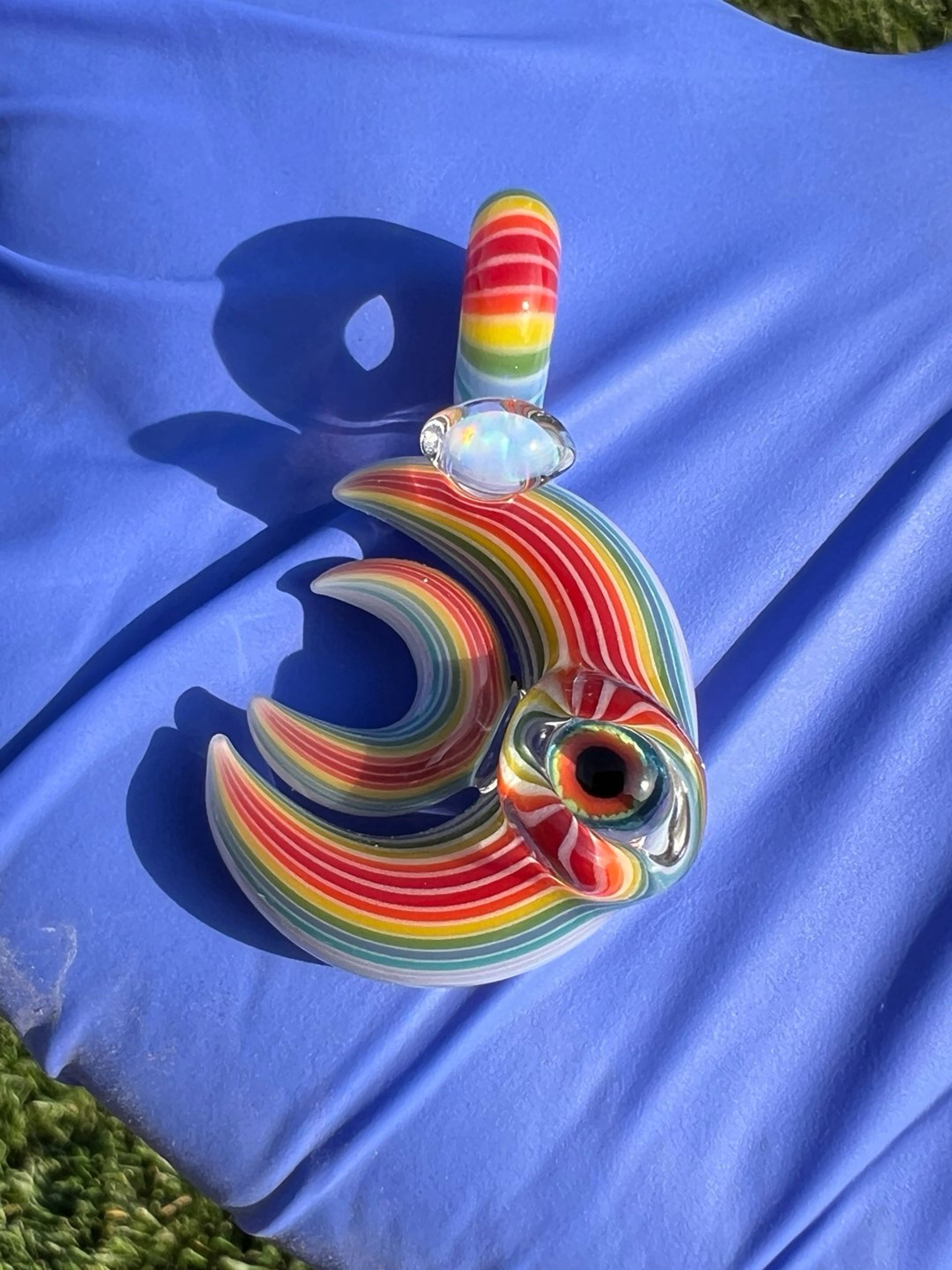 Preview pic of Rjglass Rainbow Opal Pendant