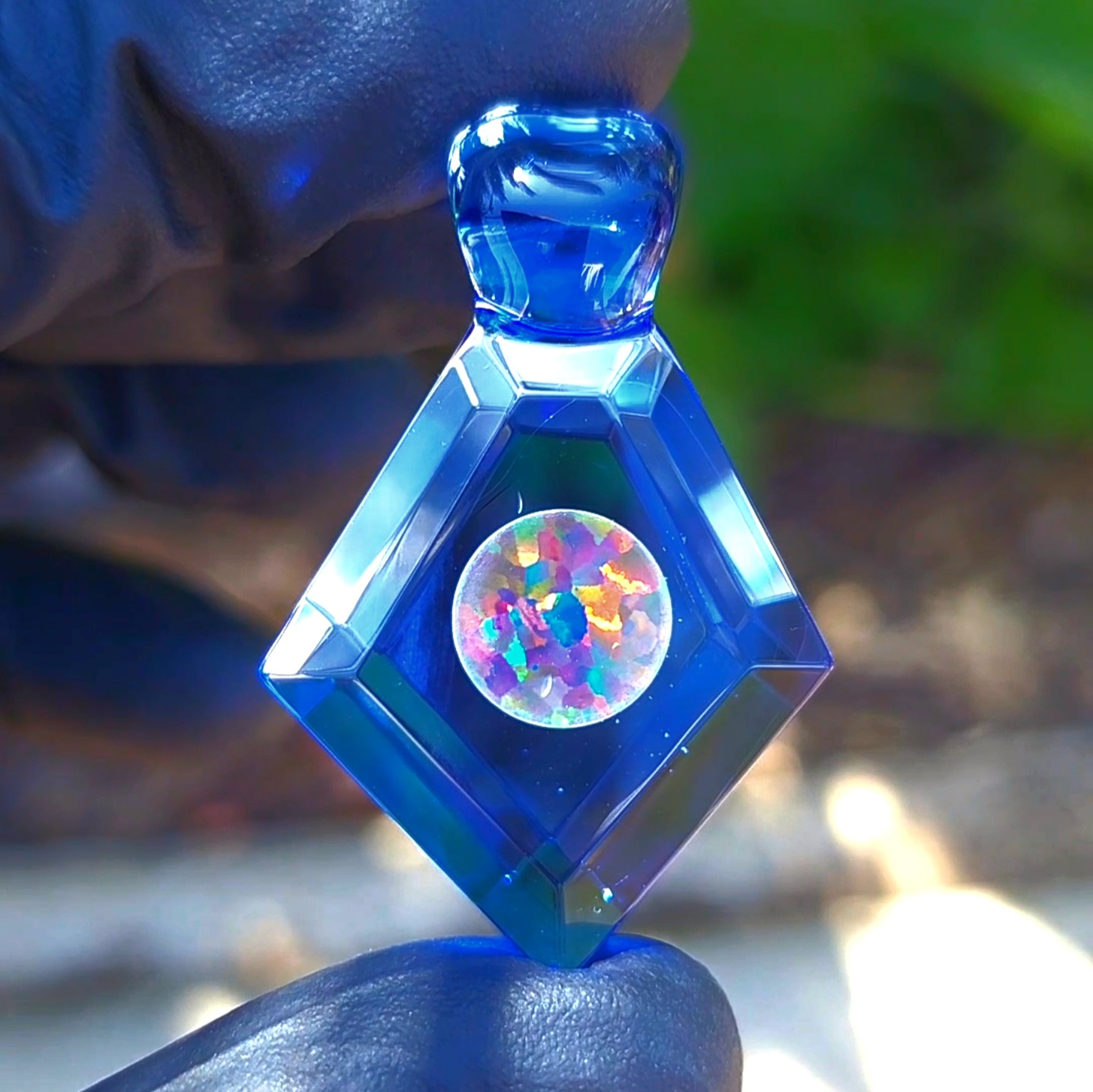 Preview pic of Blue Dream Faceted Opal Pendant