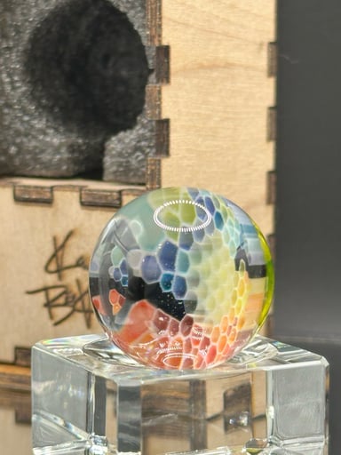Preview pic of Kai Brown Marble in wooden lit display box
