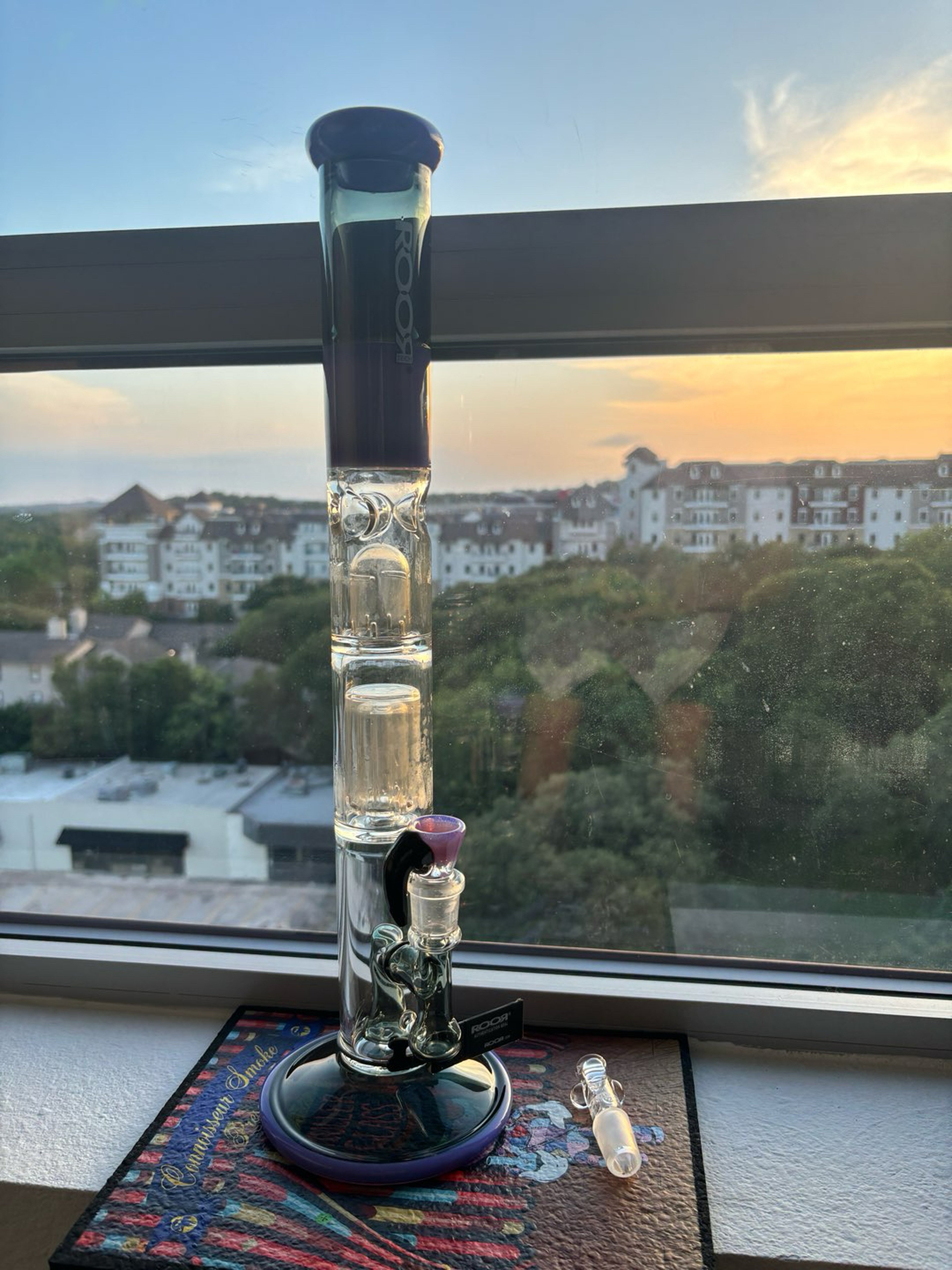 Preview pic of NFS ROORTech Fixed 18” Straight Barrel Perc Purple/Black 🕷️💜