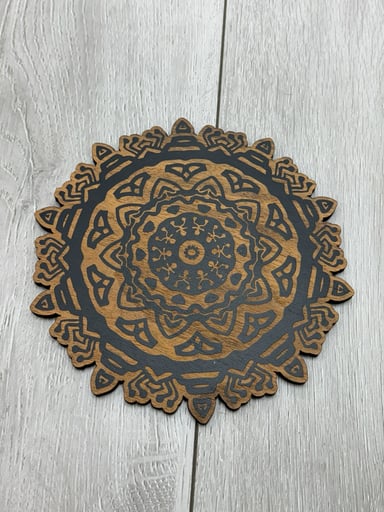 Preview pic of Laser engraved wooden dab mat s2