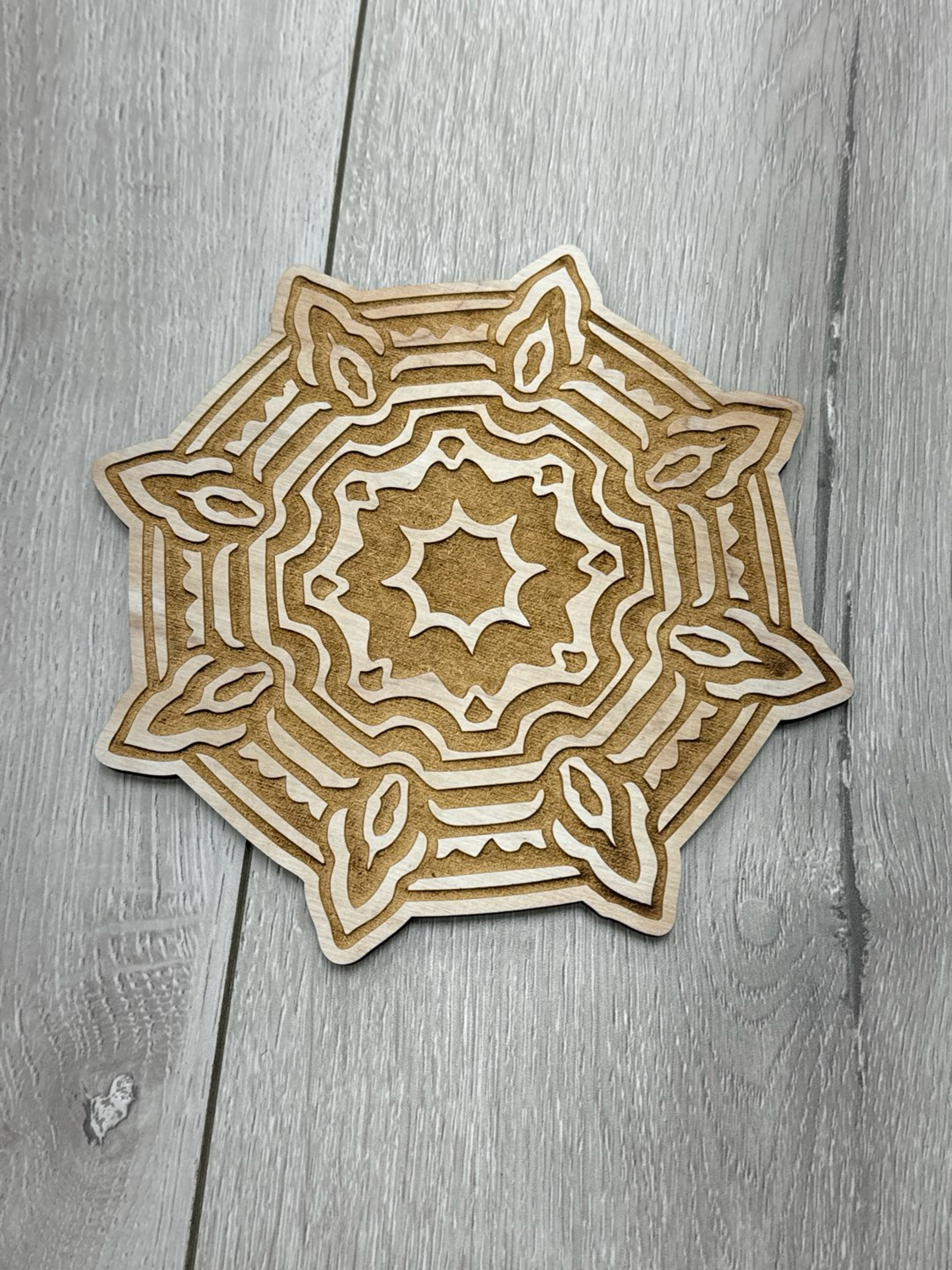 Preview pic of Laser engraved wooden dab mat s4