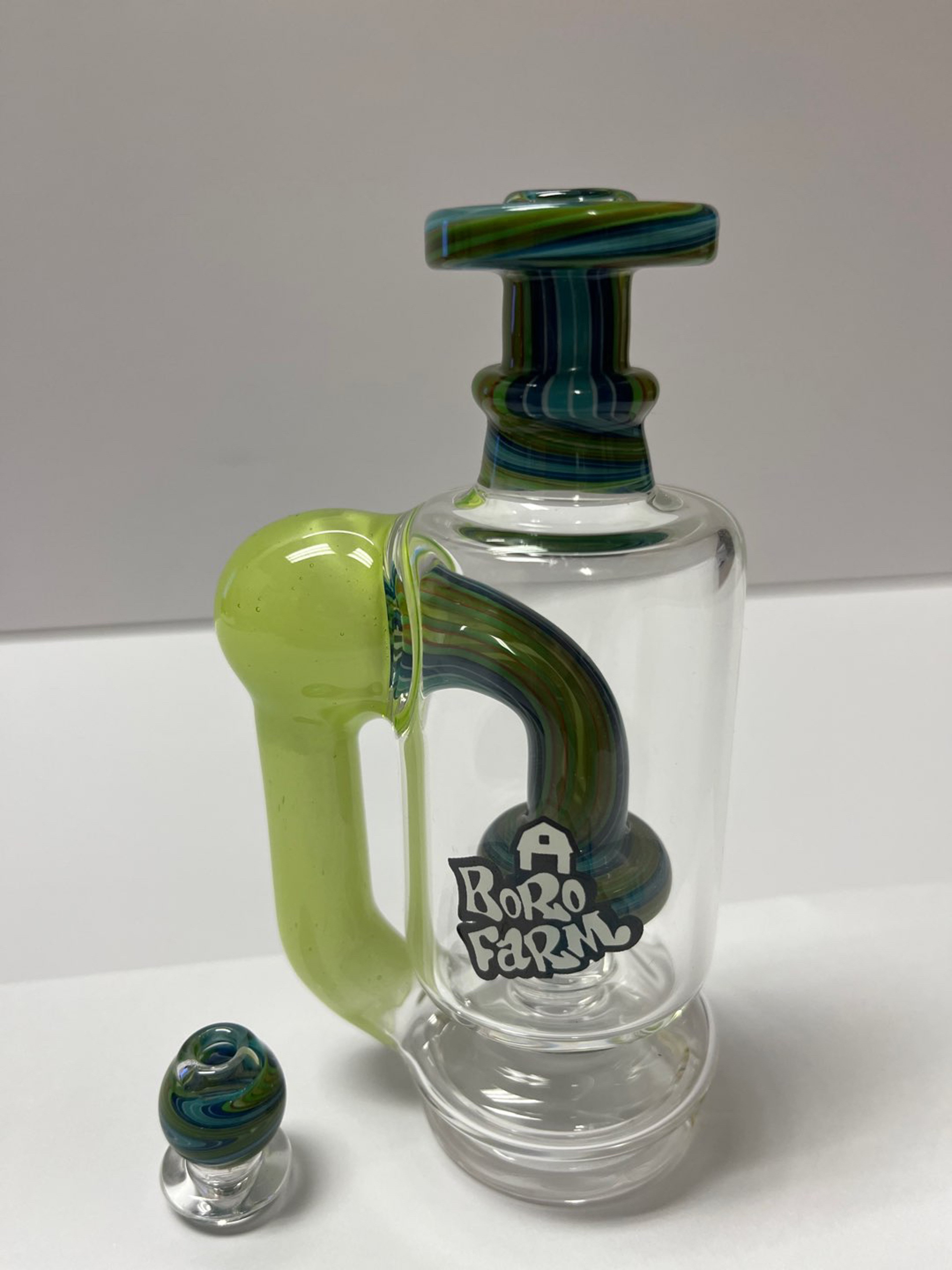 Preview pic of Boro Farms Puffco Peak top brand new with matching bubble cap