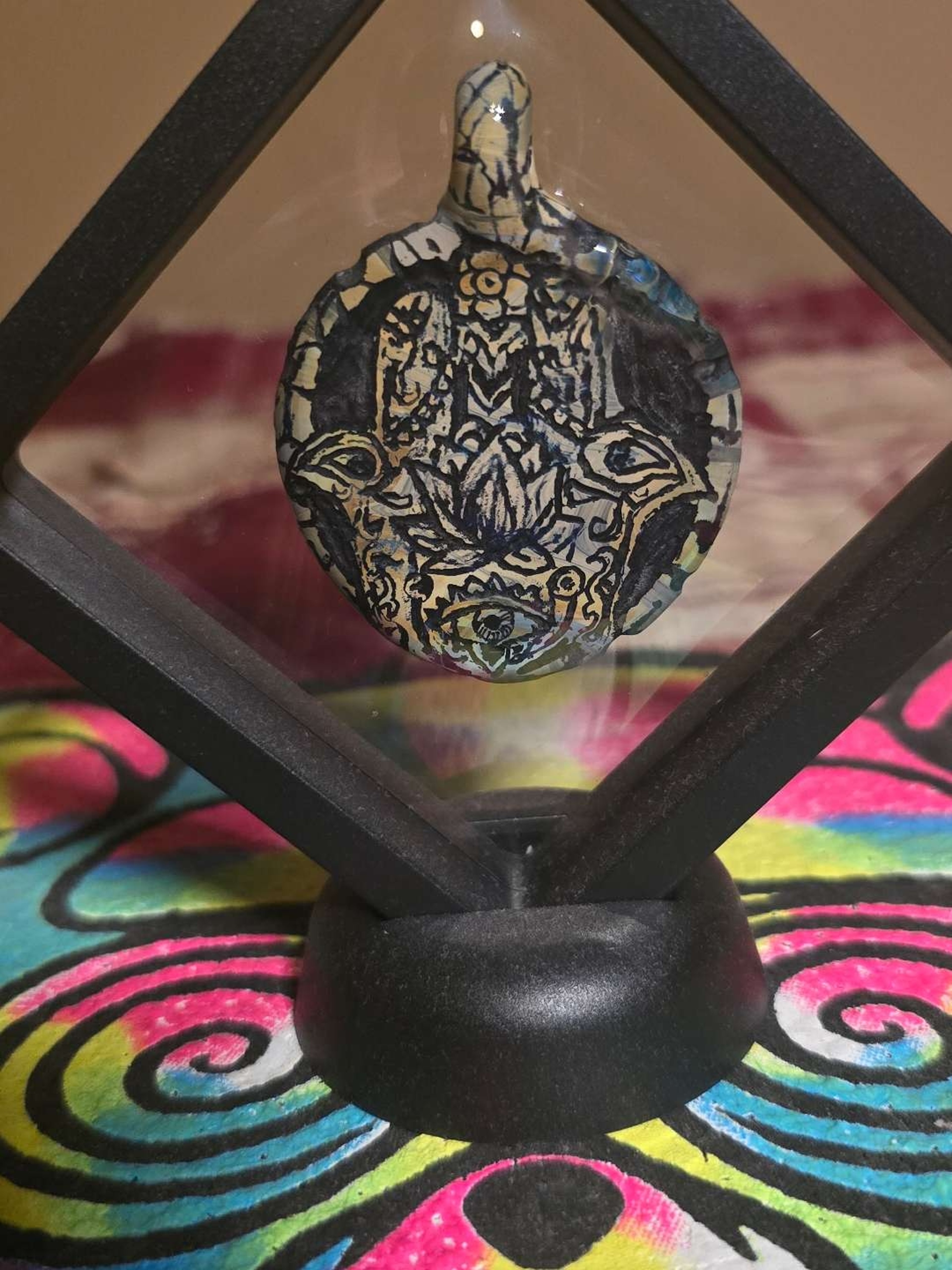 Preview pic of Trevy Metal Hamsa Hand Pendant