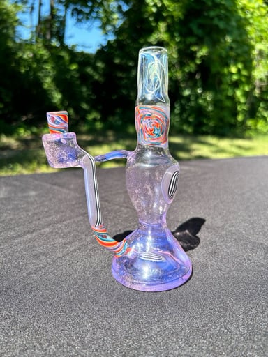 Preview pic of Derail Glass Purple & Pink Wigwag Tube