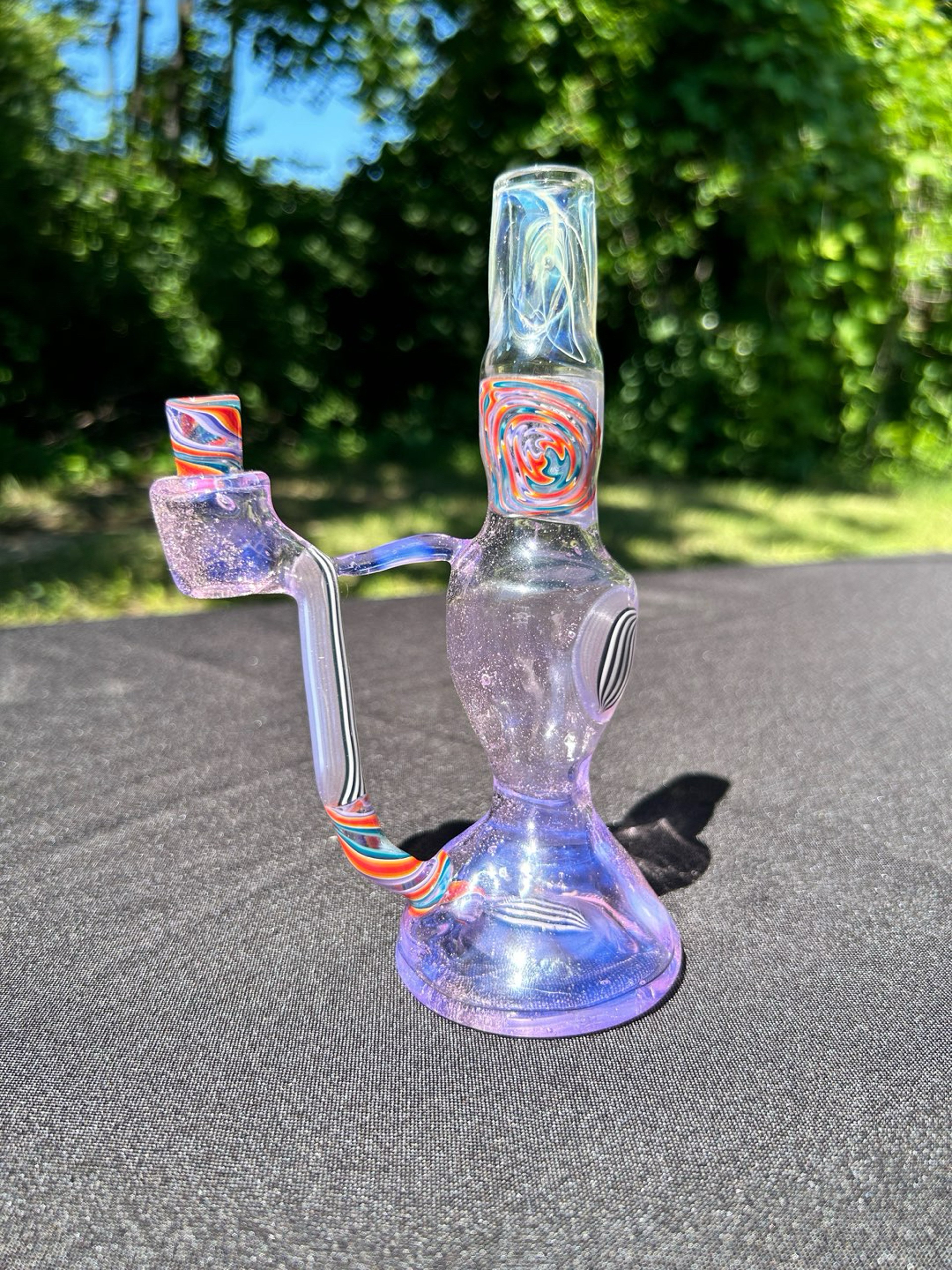 Preview pic of Derail Glass Purple & Pink Wigwag Tube