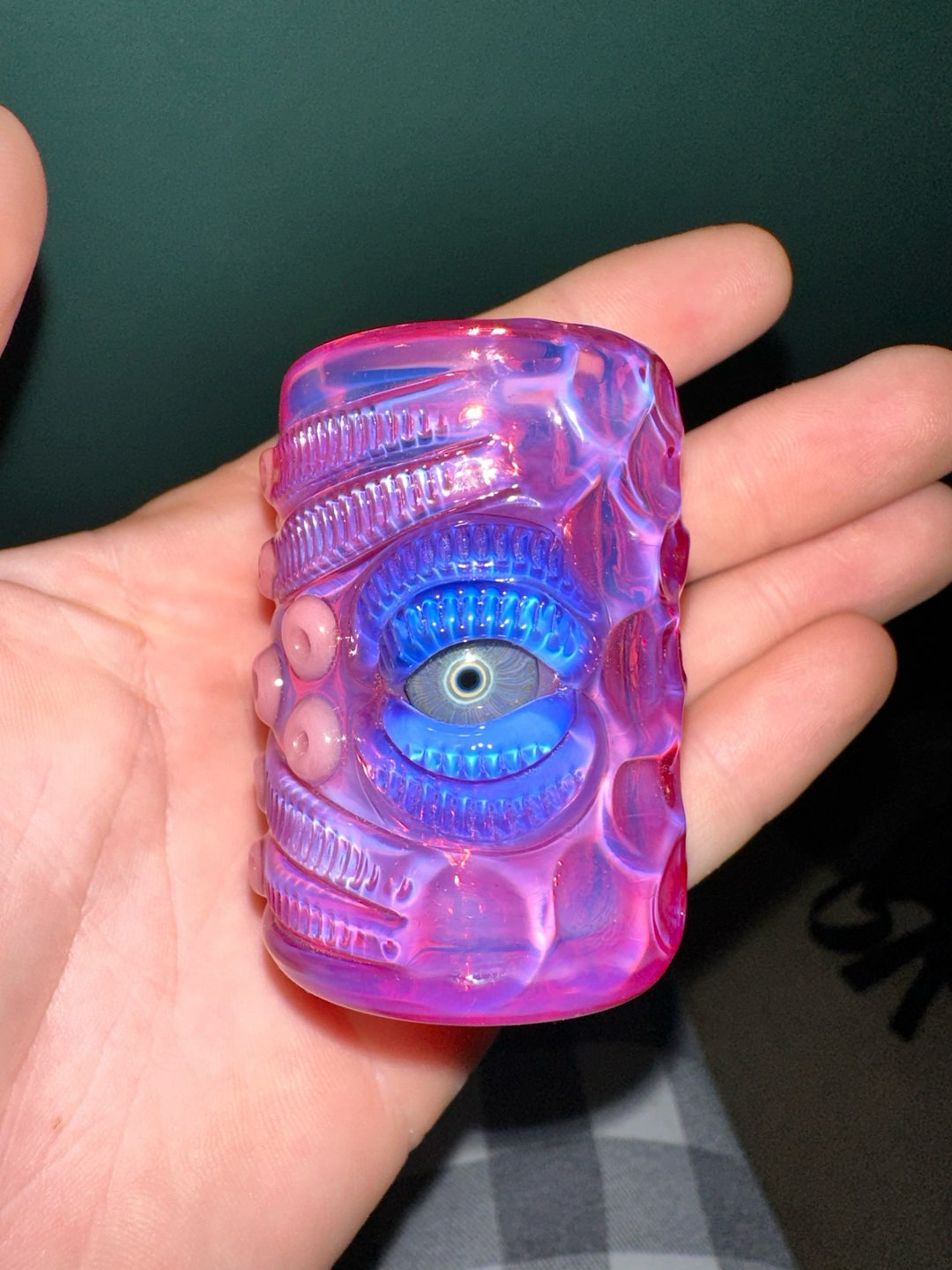 Preview pic of Salt glass Qtip holder/shot glass