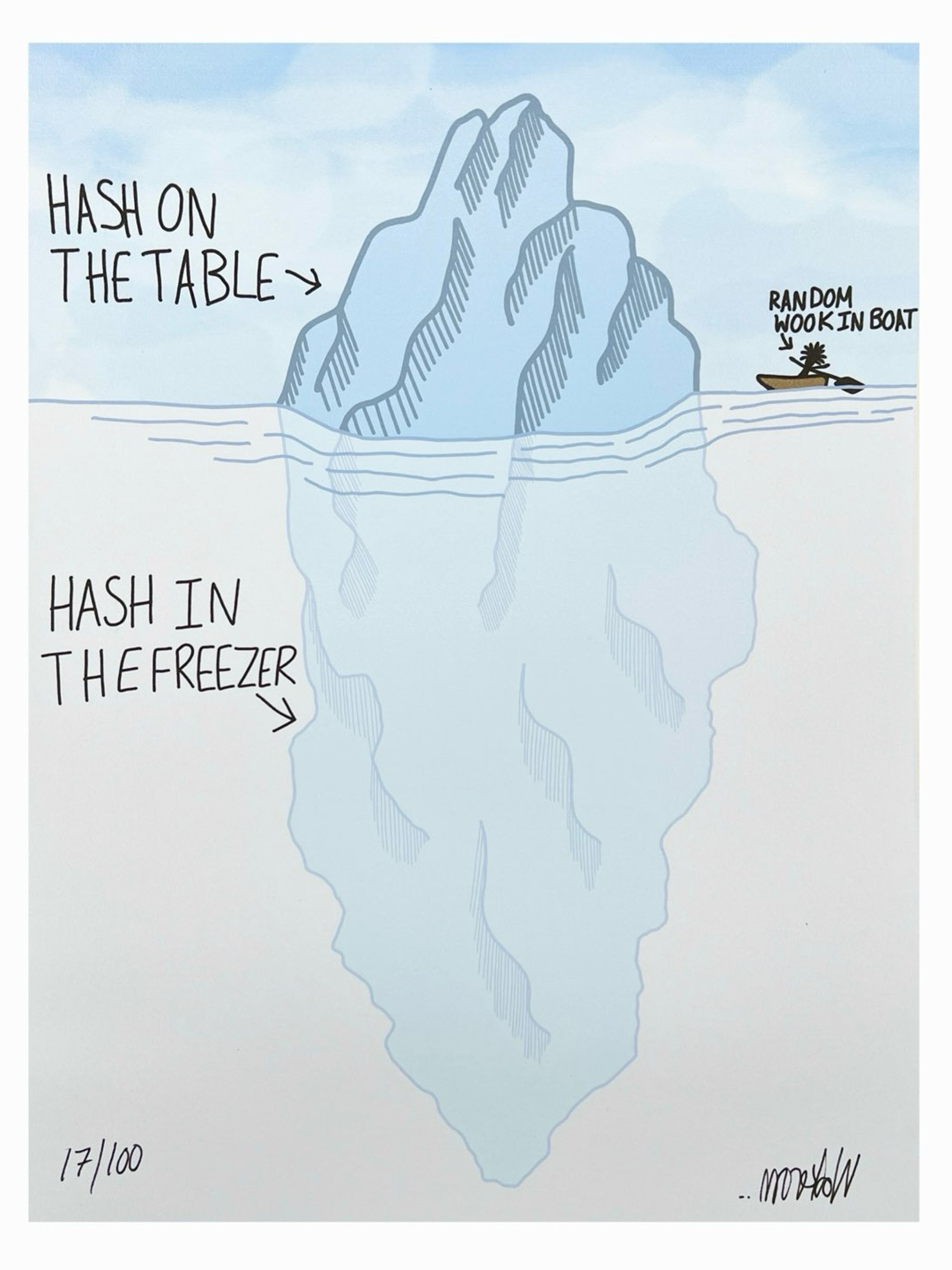 Preview pic of “Hashberg” print by Lot Comedy