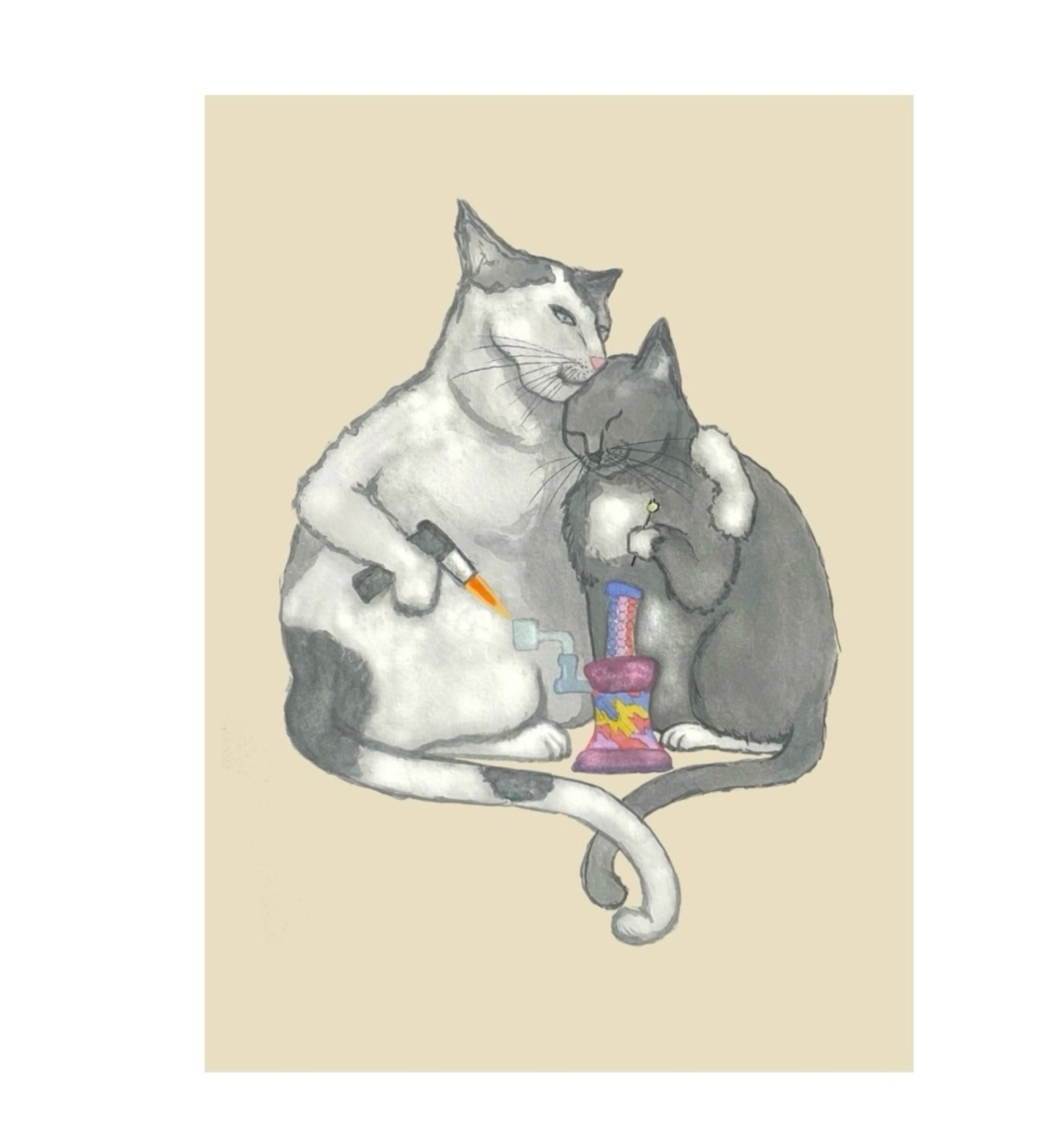 Preview pic of “Hash Cats” print by Slinger Apparel