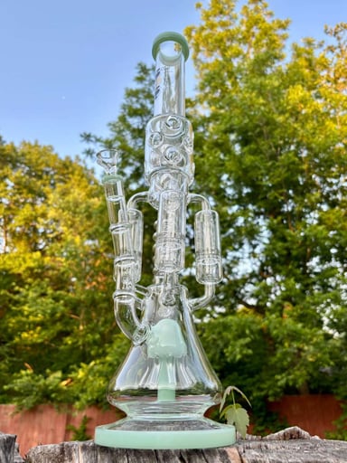 Tall Thick Glass Recycler Rig