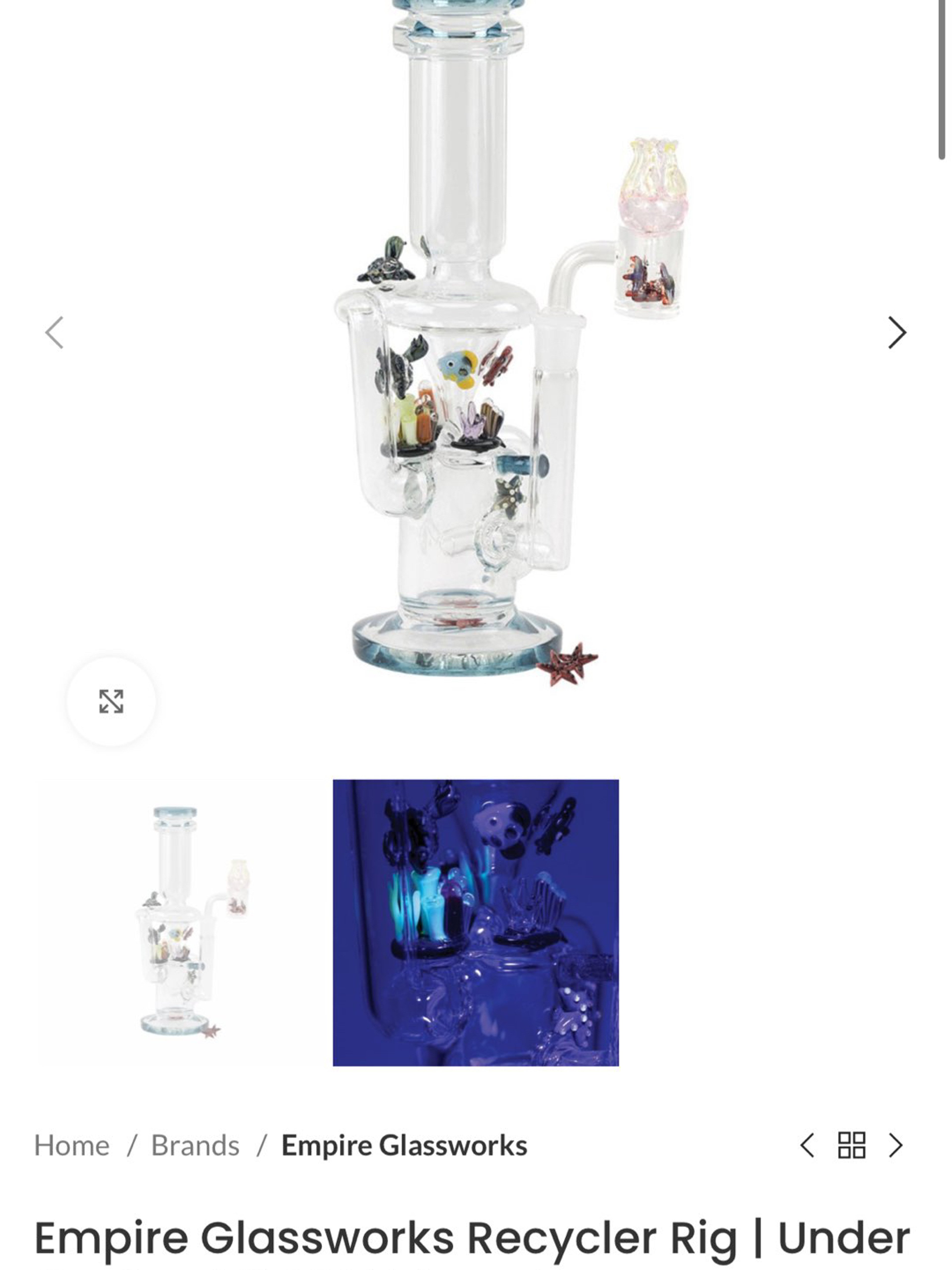 Preview pic of Empire Glassworks Recycler Rig | Under the Sea | 11.25″ | 14mm F