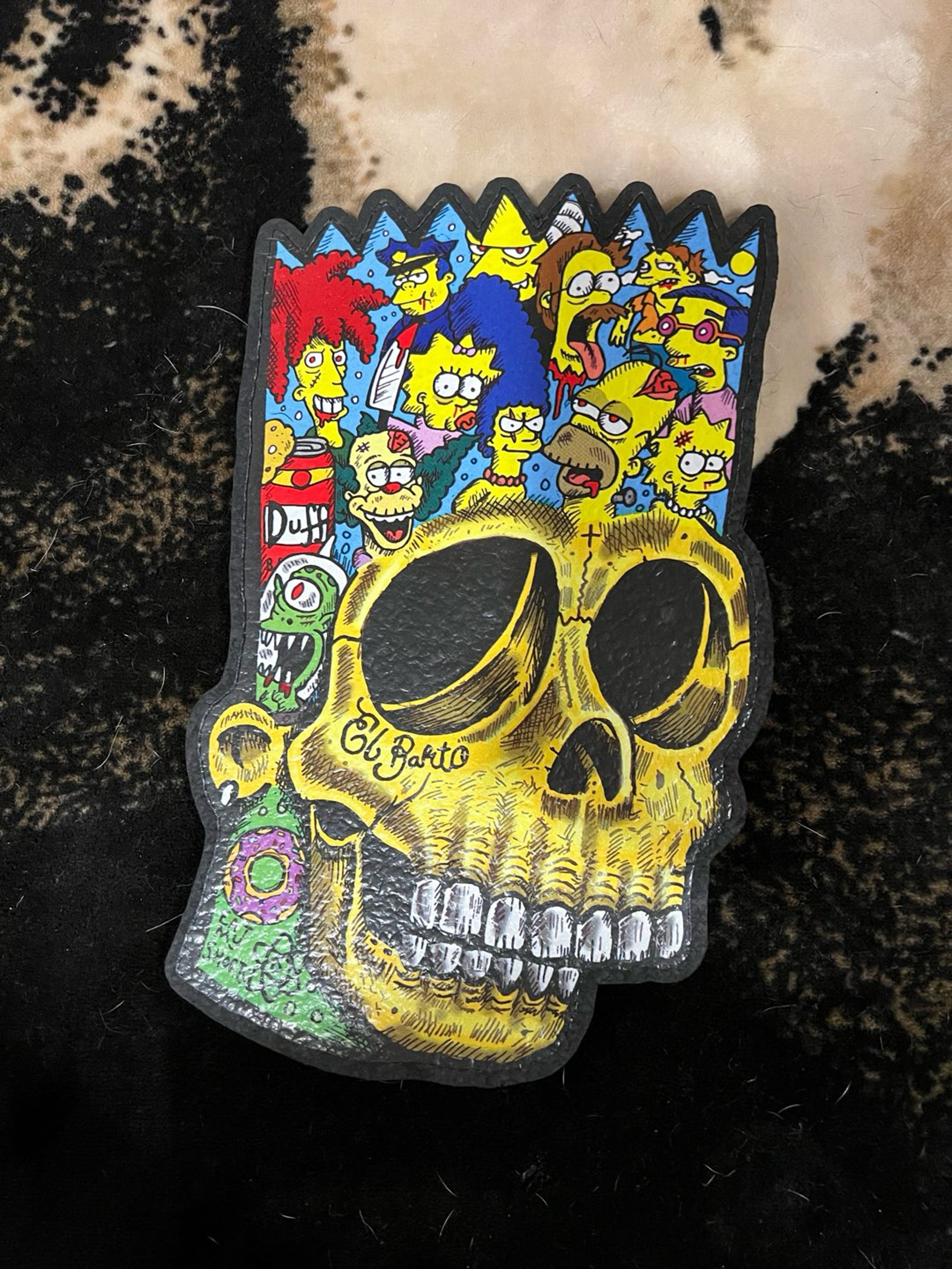 Preview pic of Bart skull Simpsons moodmat