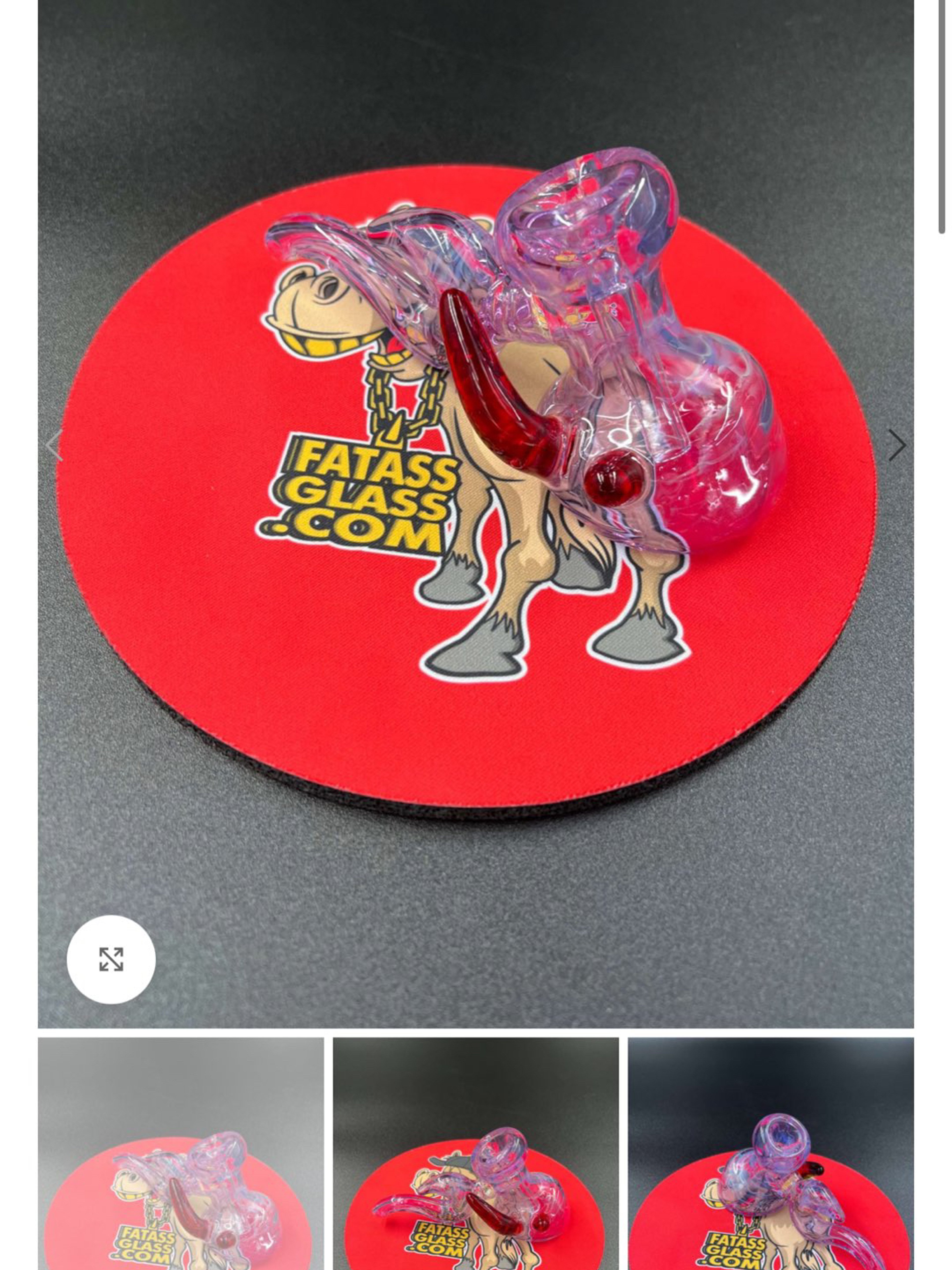 Preview pic of Magizle Glass Purple Lollipop Flame Bubbler
