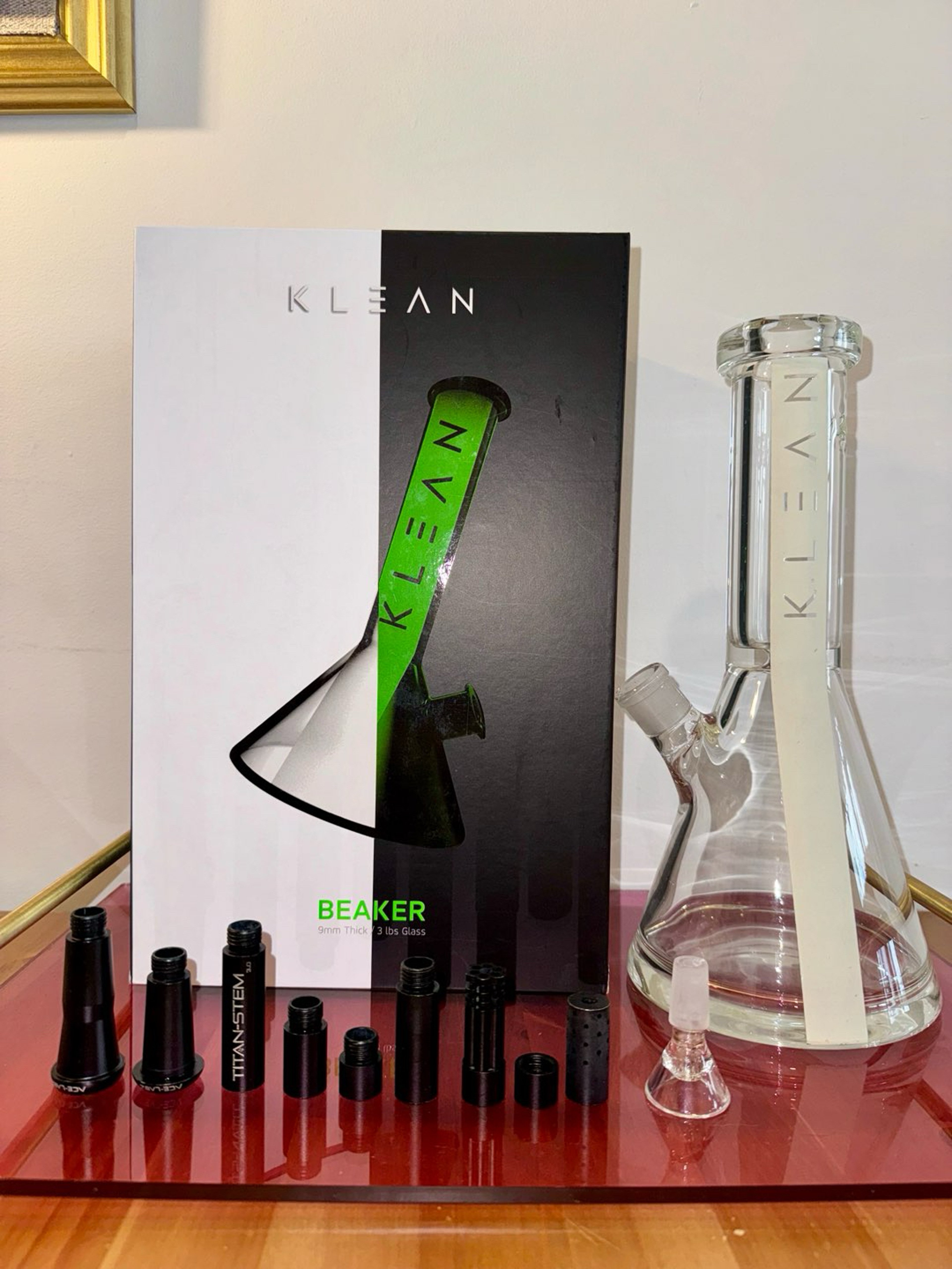 Preview pic of Klean 12” 9mm Super Thick + Adjustable Titanium AceLabs Downstem