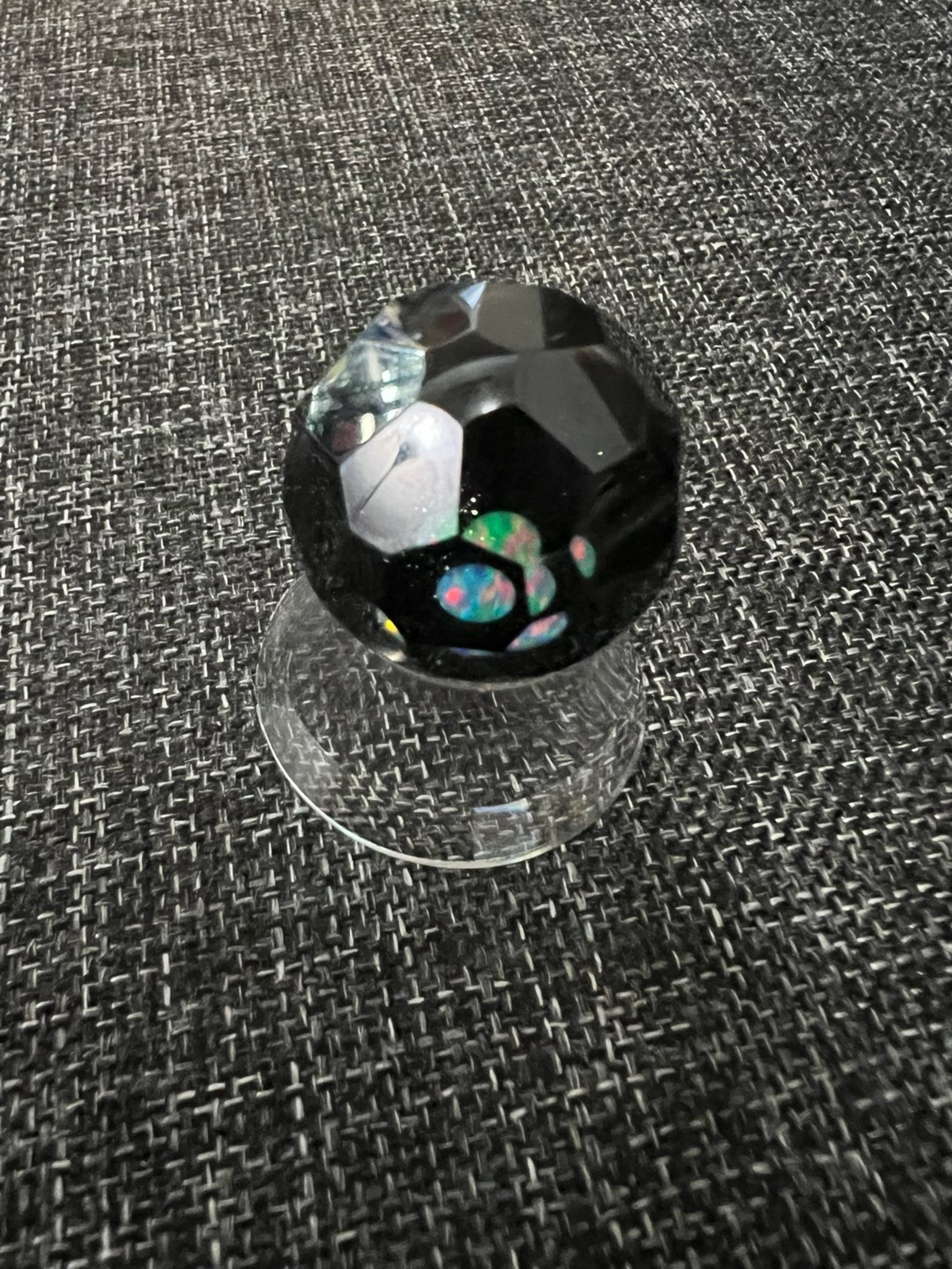 Preview pic of Black opal faceted marble by Jodi Sayles