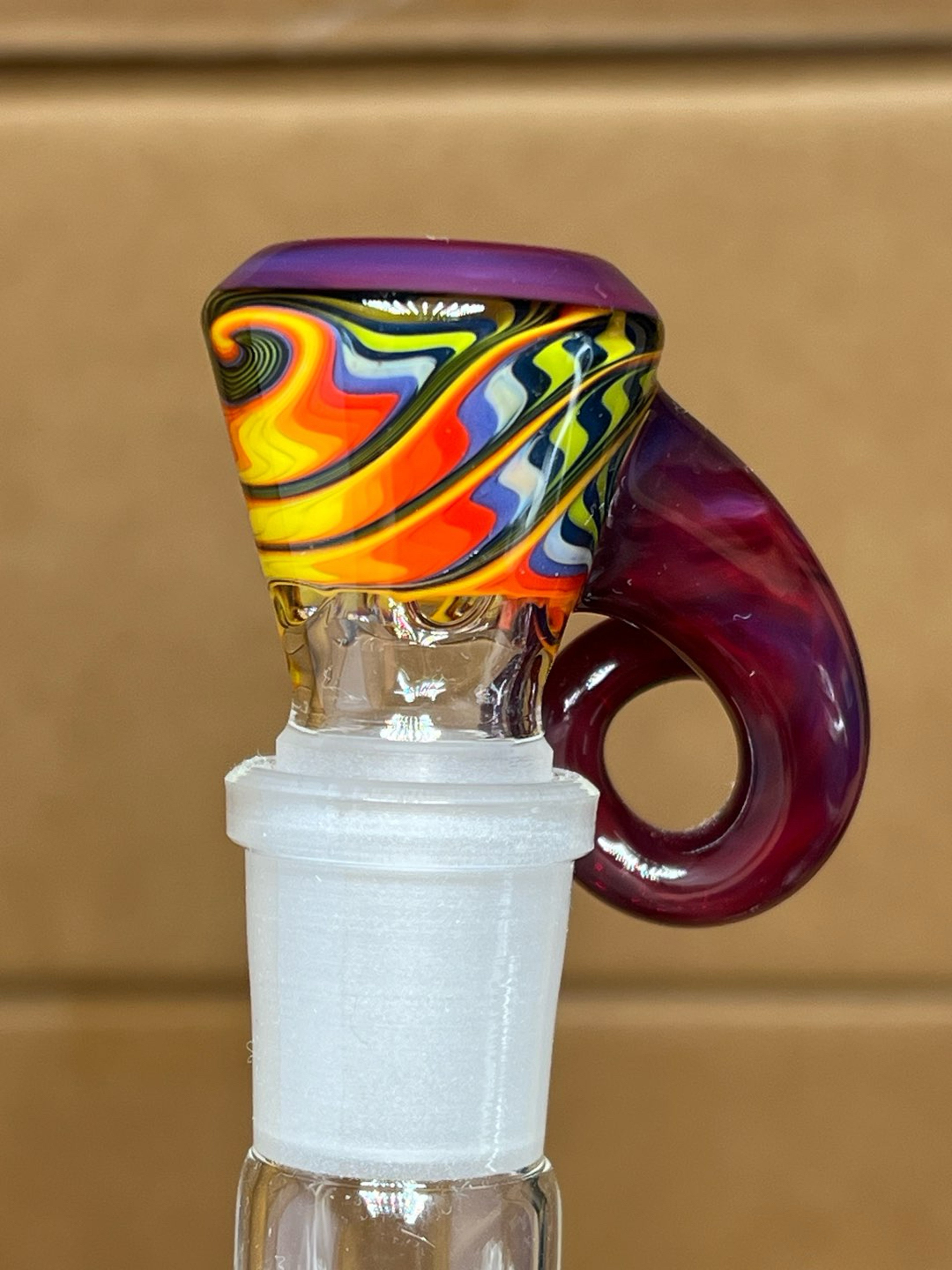 Preview pic of BlackT Glass 18mm 4 hole slide Black T
