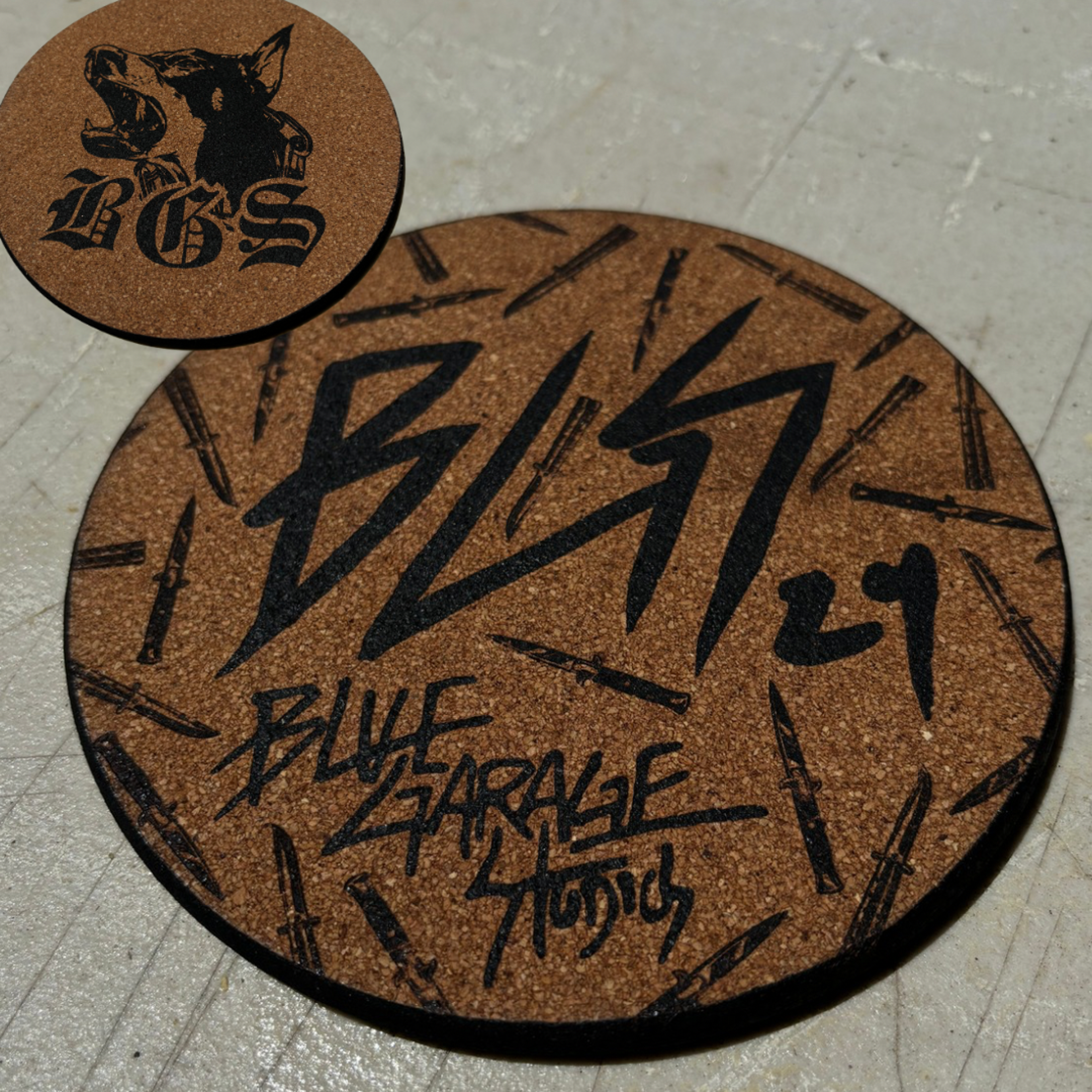 Preview pic of BGS Cork Mat (one mat  photo is front and back