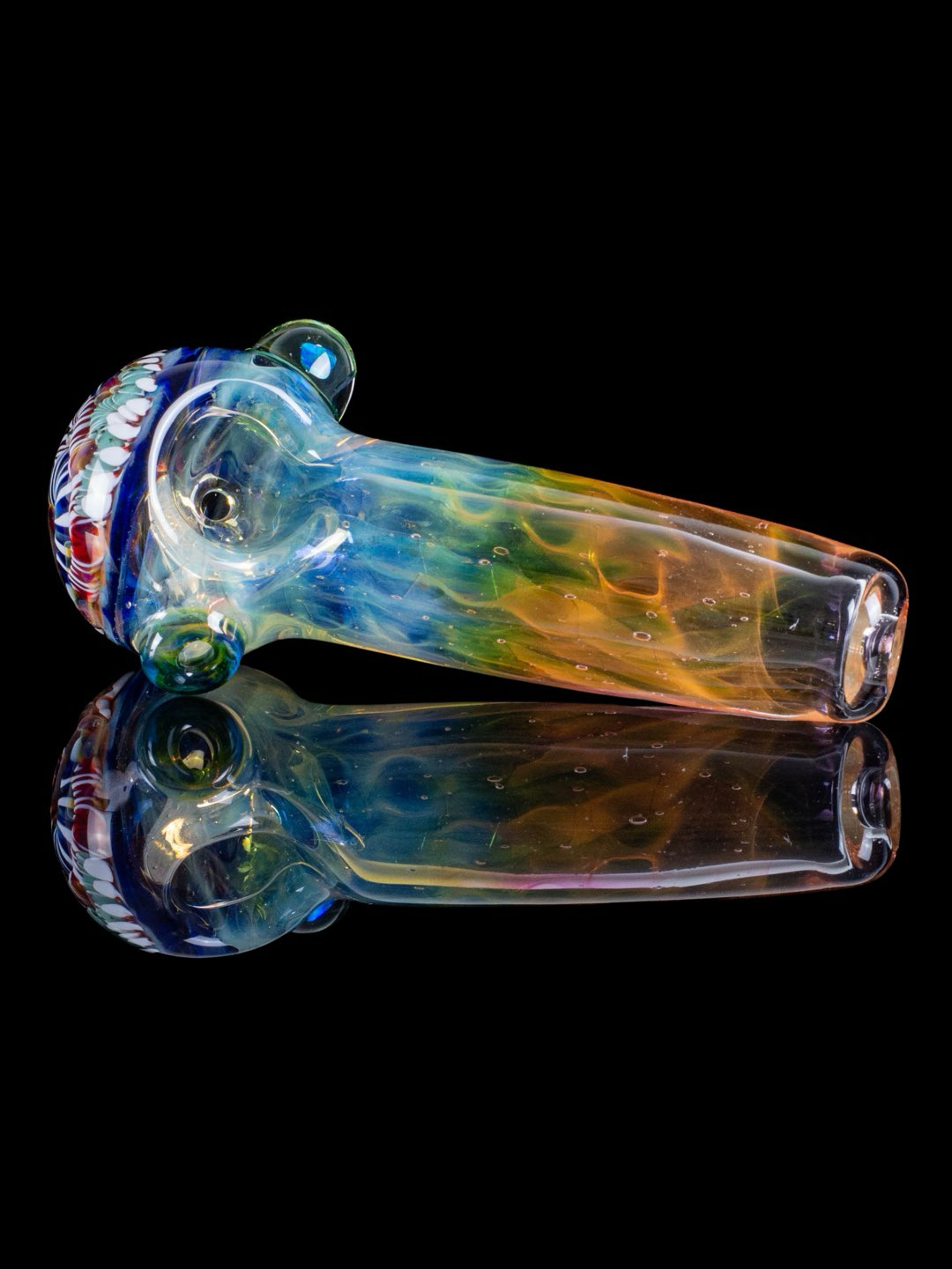 Preview pic of Pharrow Glass- Coral Lens Fumed Spoon