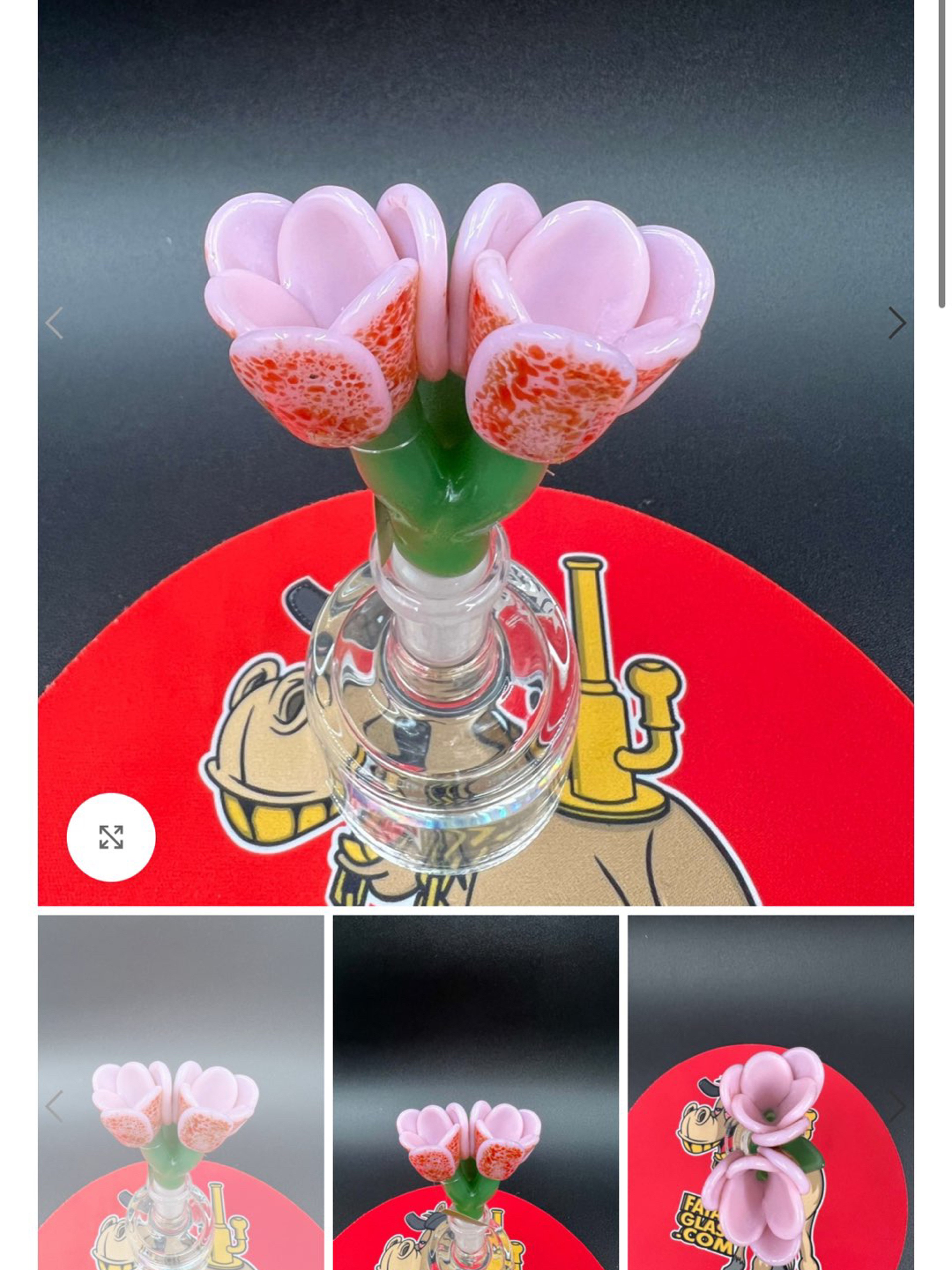 Preview pic of Empire Glassworks Bowl Slide | 14mm M | Strawberry Cream Tulip