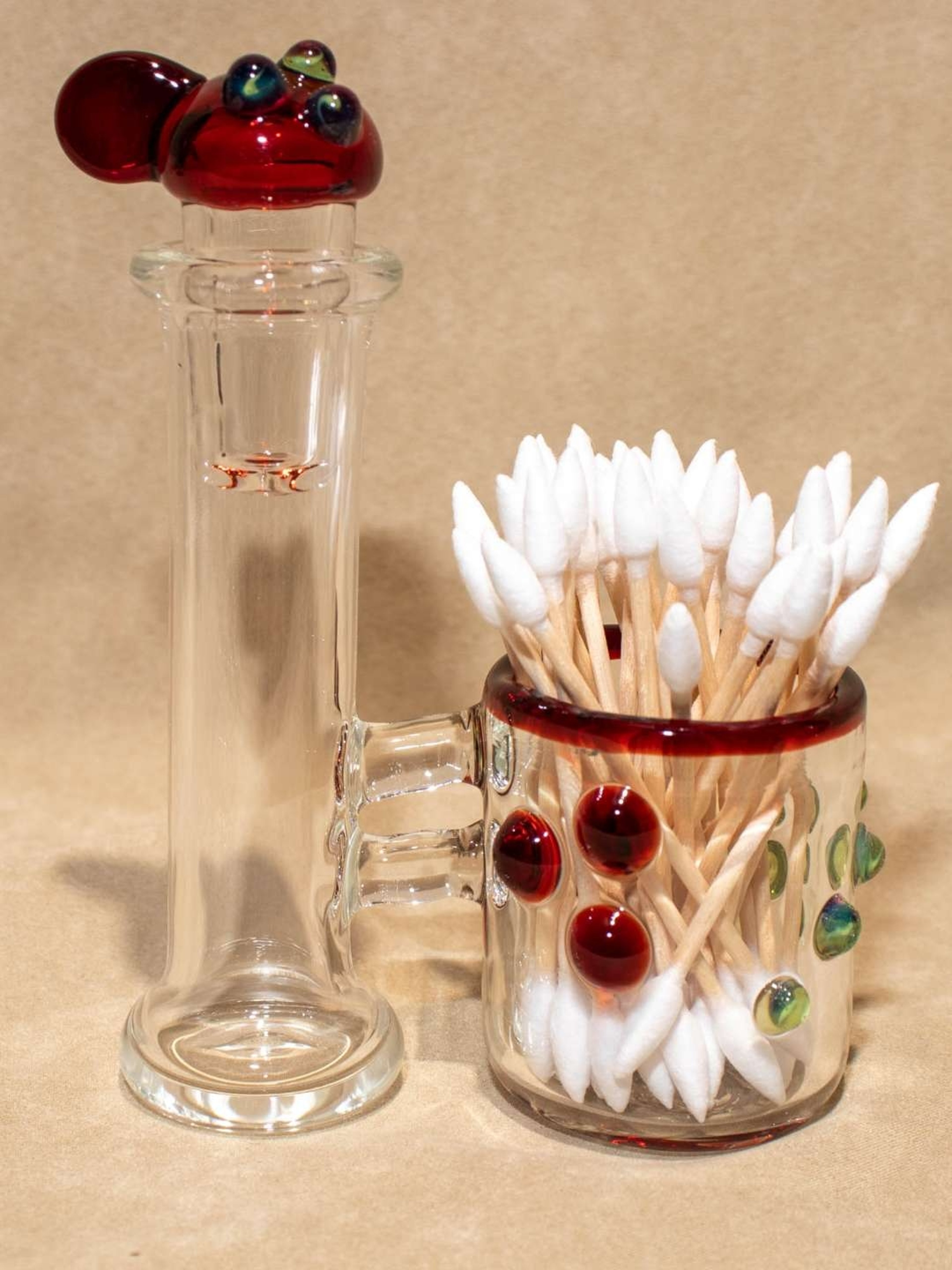 Preview pic of Dab cleaning set | Iso cleaning kit glass bottle | glass qtip jar | Glass alcohol bottle
