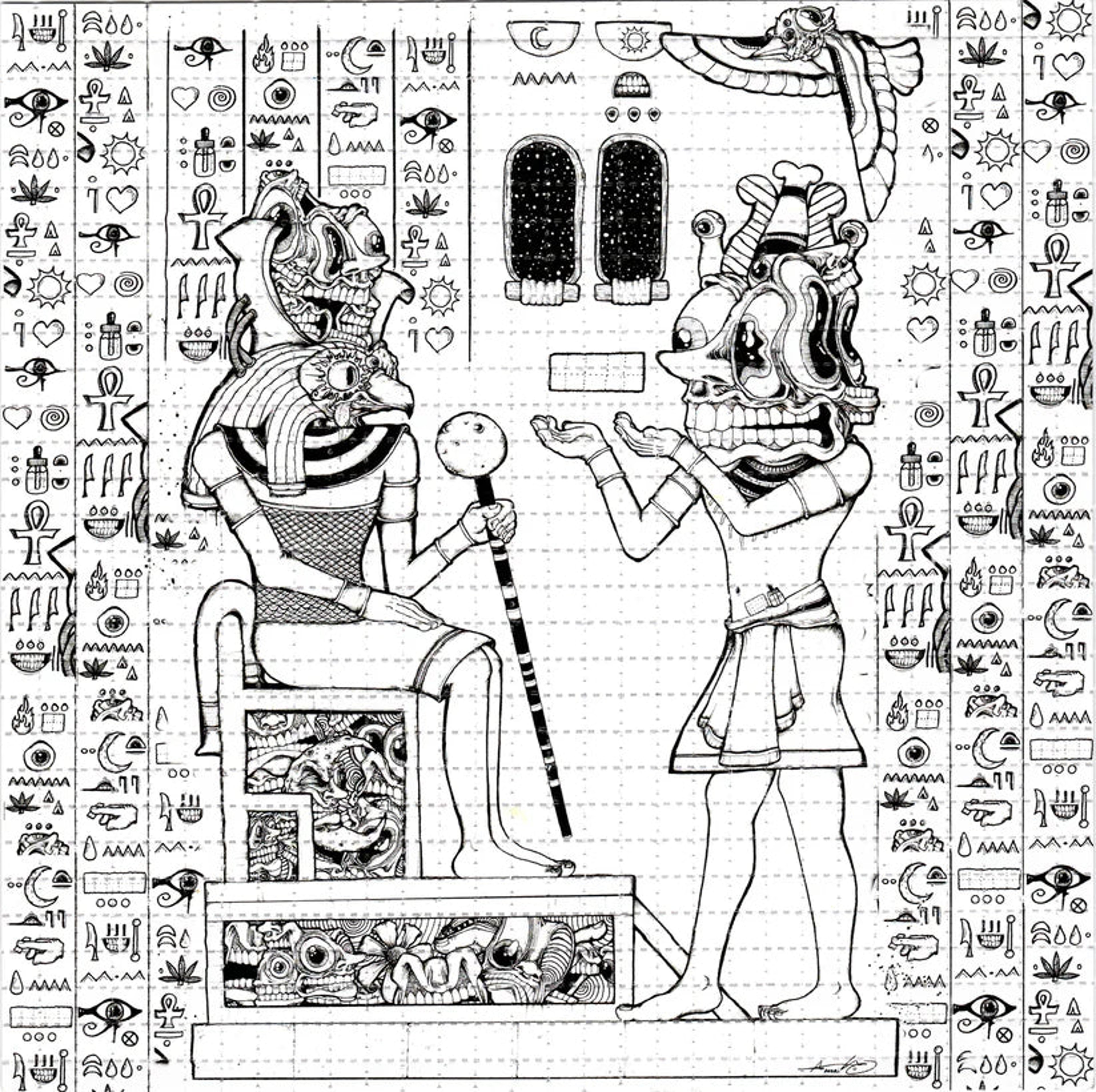 Preview pic of Aaron Brooks "Horus" Blotter Print