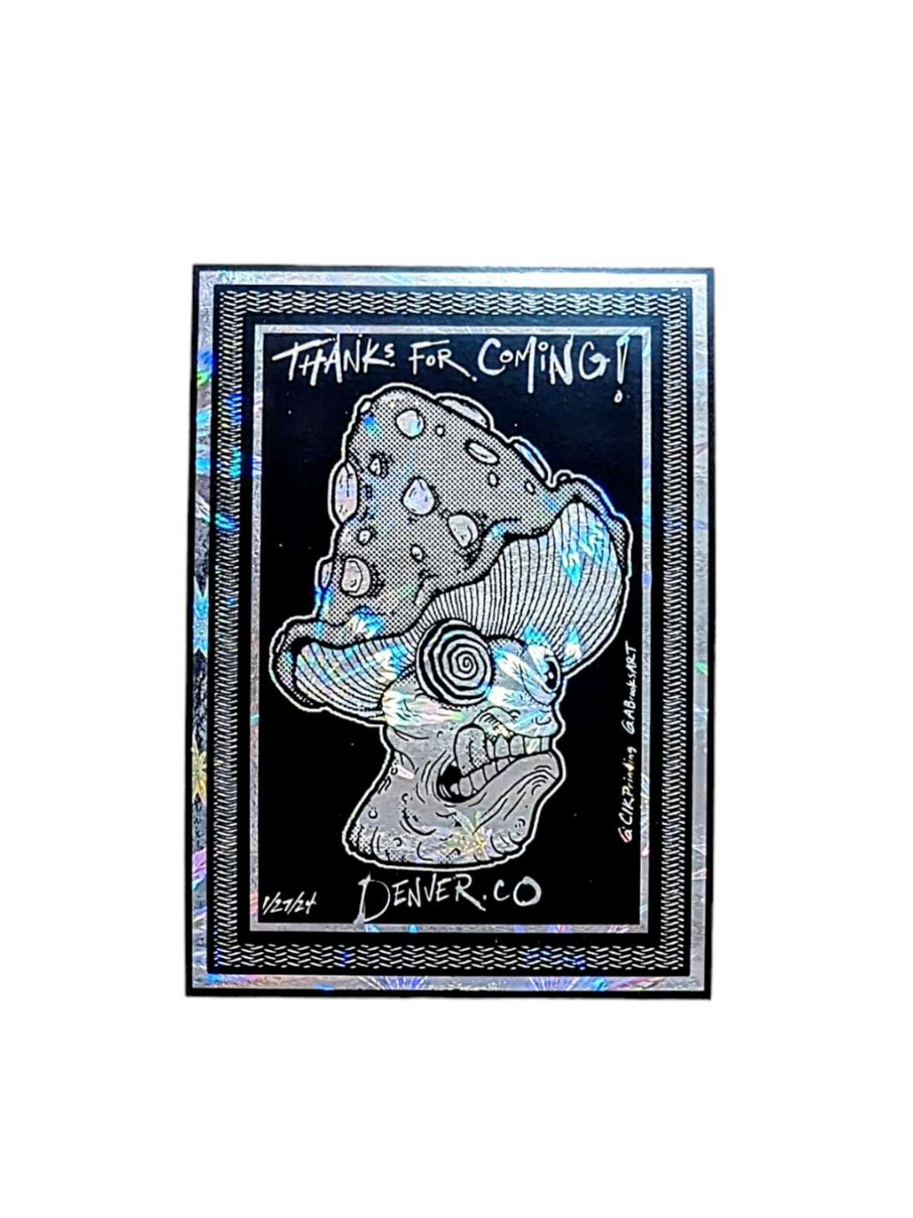 Preview pic of Aaron Brooks "Mushroom (Mini Leaf Foil)" Print