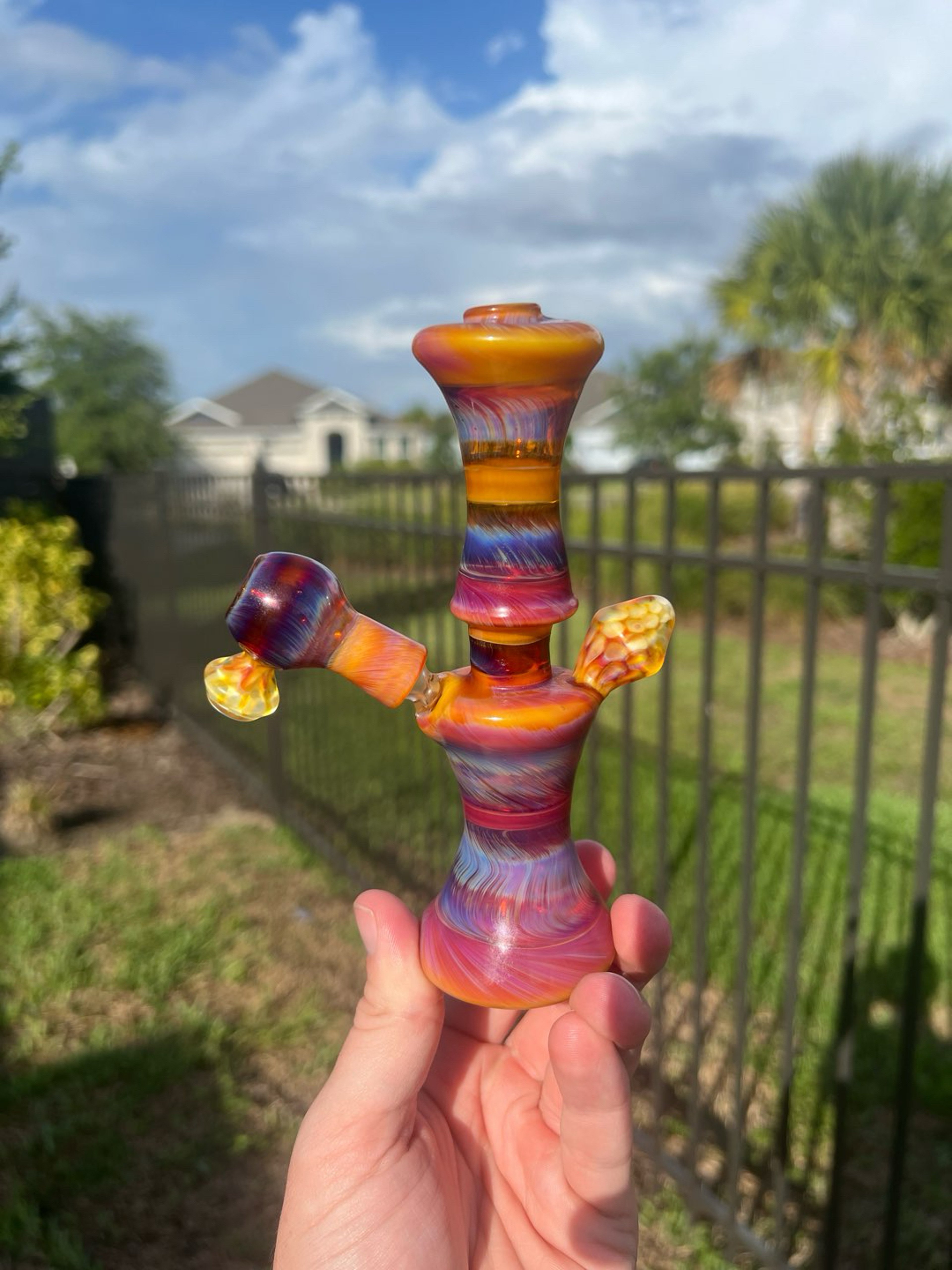 Preview pic of Homeblown Glass - Amber Purple 10mm Minitube