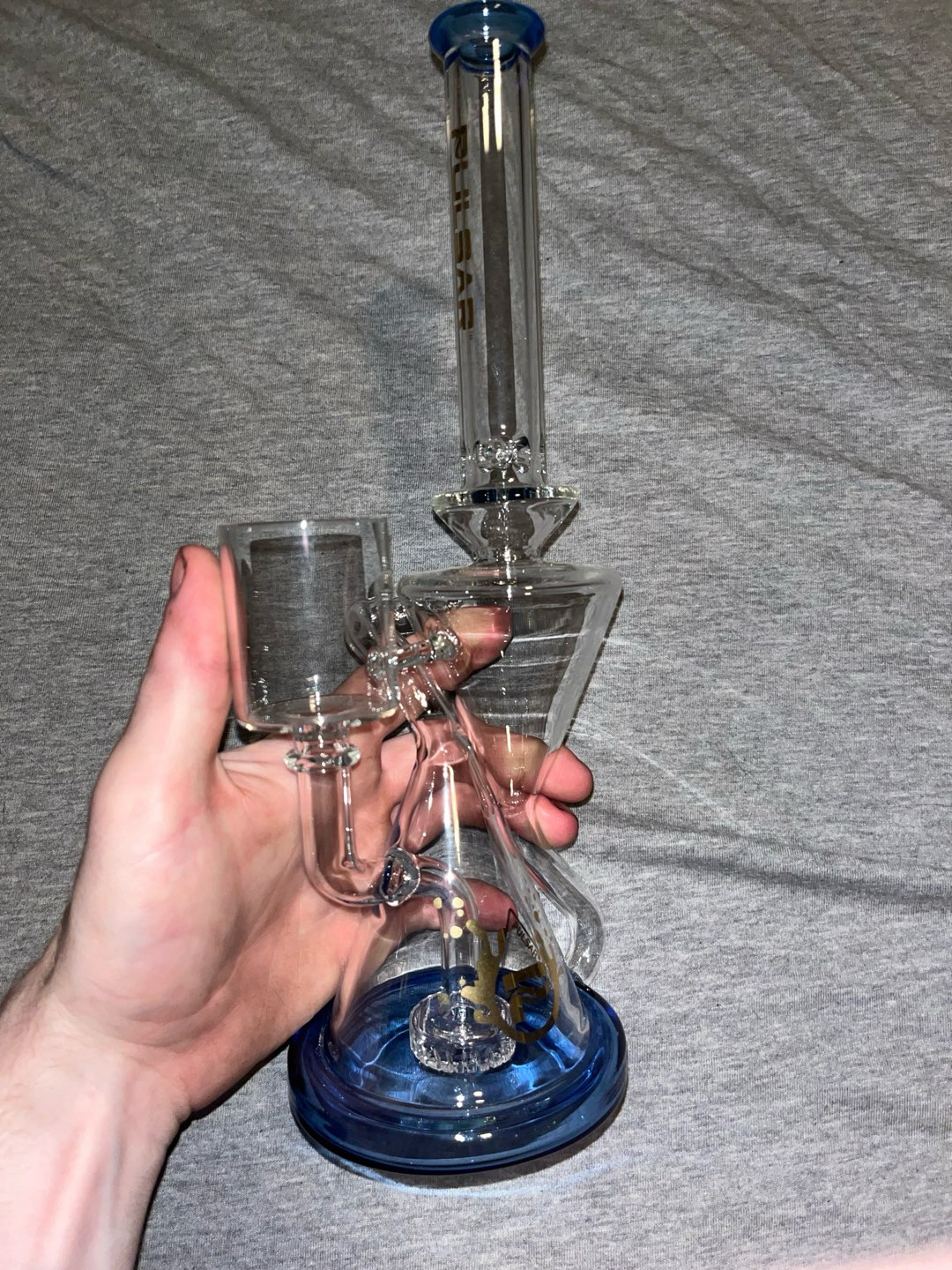 Preview pic of Tall Pulsar Glass x Puffco Proxy Recycler Attachment