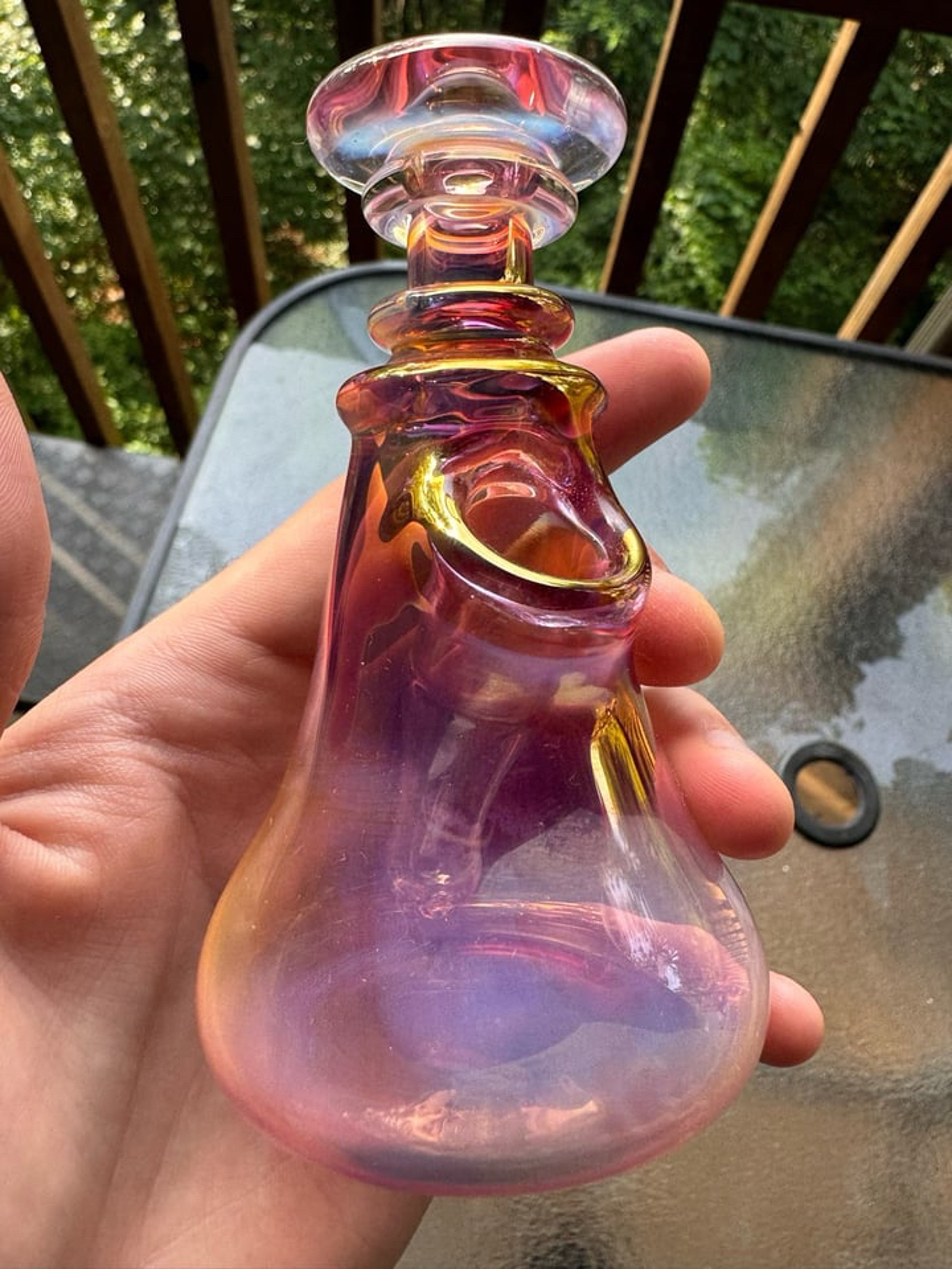 Preview pic of Yeti Glass Silver Fumed Mini Dab Rig FREE SHIPPING*